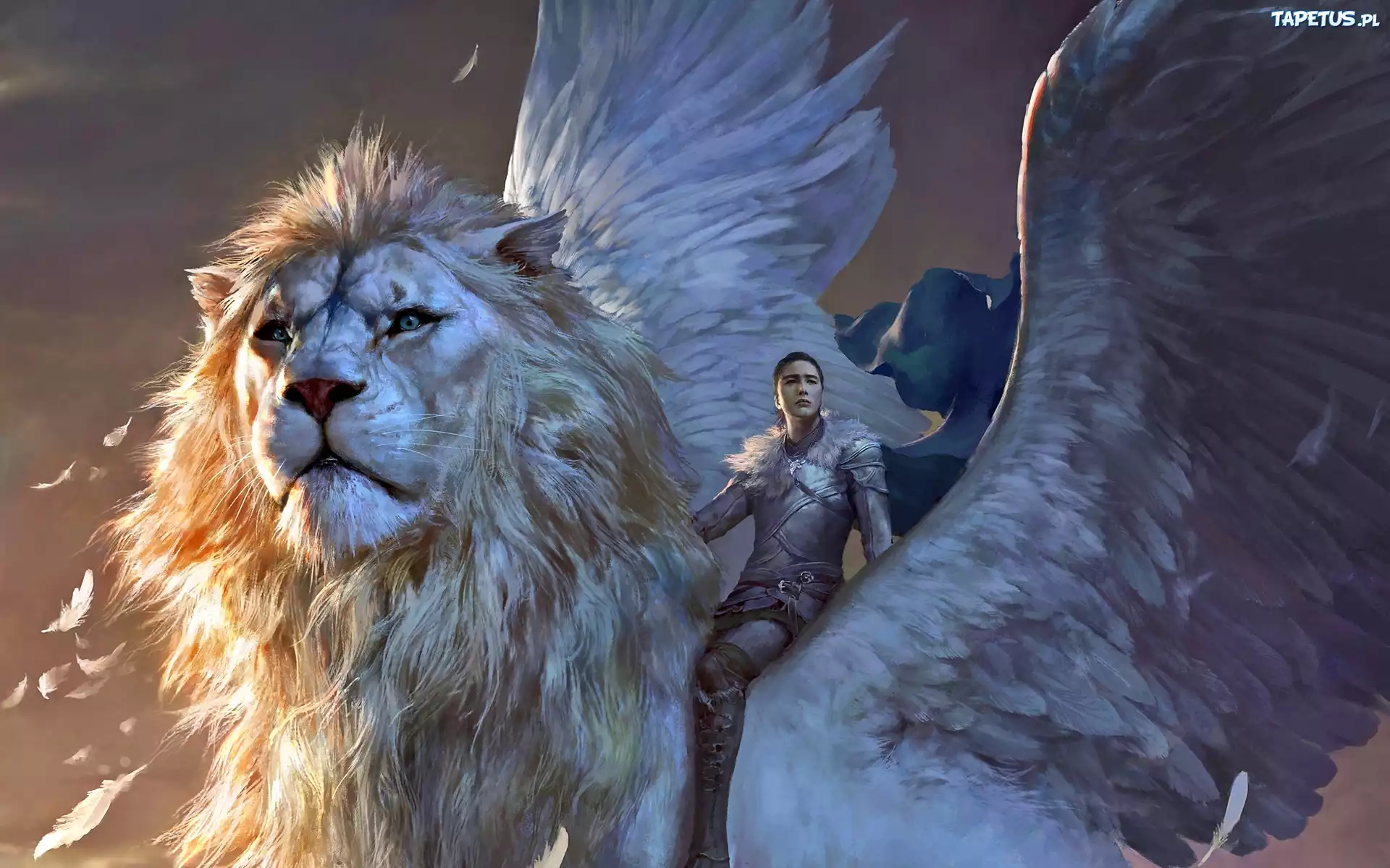 Fantasy, Skrzydlaty, Lew, Film animowany, Legenda o walczących królestwach