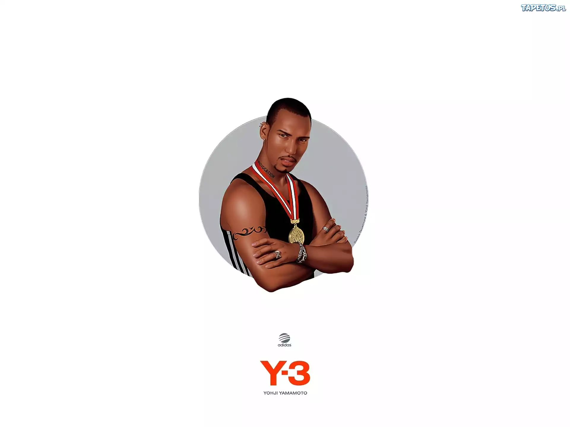 Adidas, sport, mężczyzna, medal