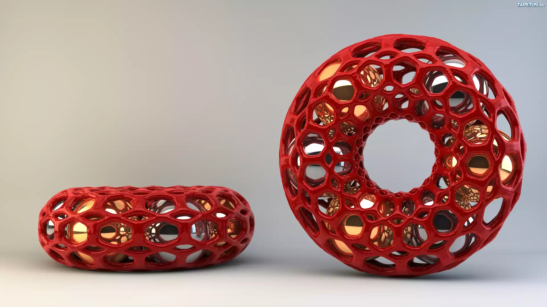 Grafika 3D, Wektorowa, Czerwony