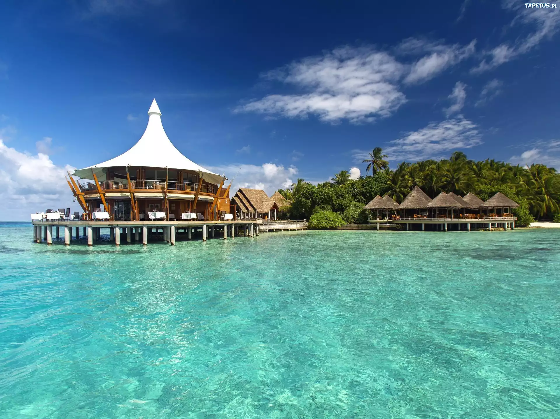 Ocean, Hotel, Kurort, Malediwy