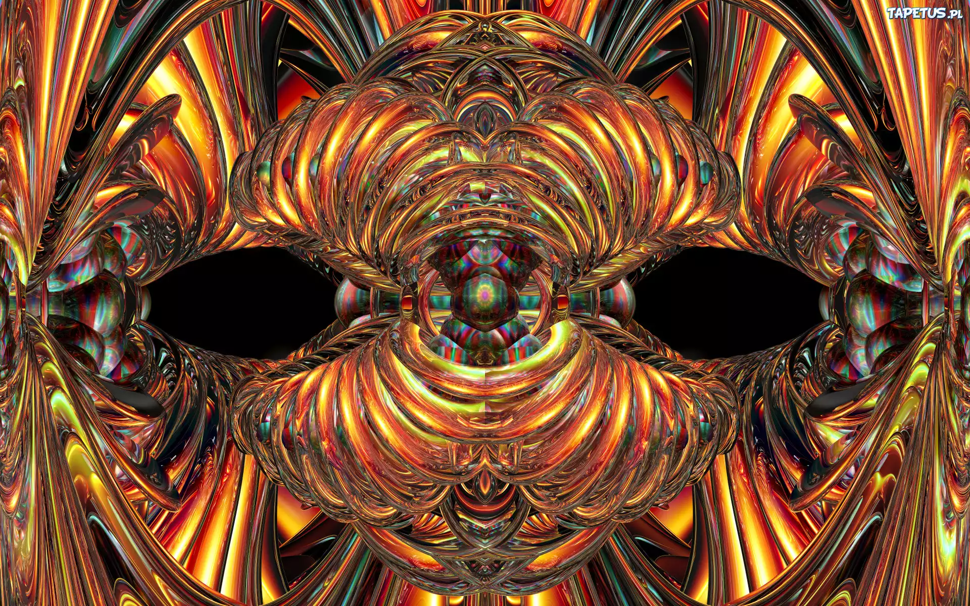 Złota, Grafika 3D, Abstrakcja