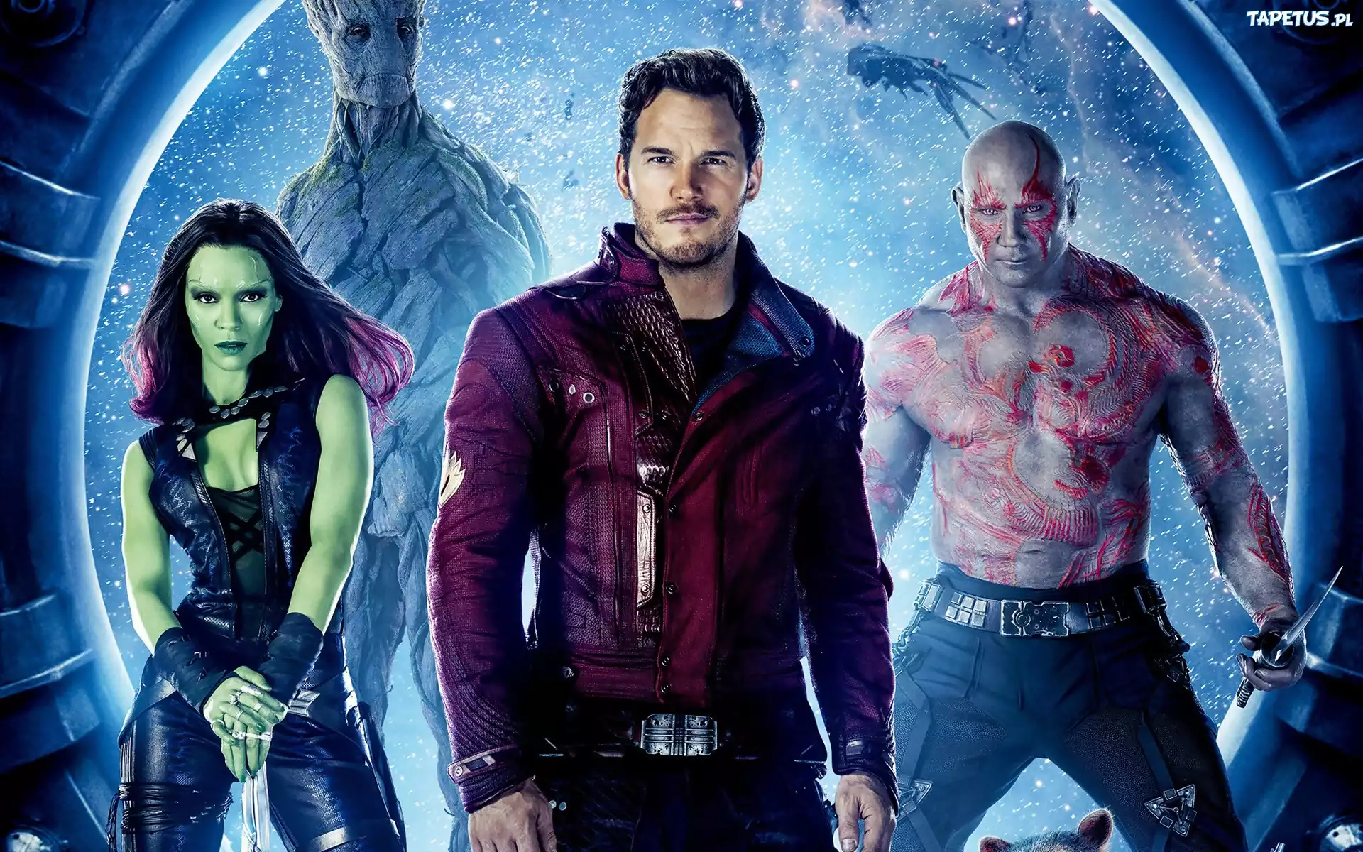 Film, Strażnicy Galaktyki, Zoe Saldana, Chris Pratt, Dave Bautista