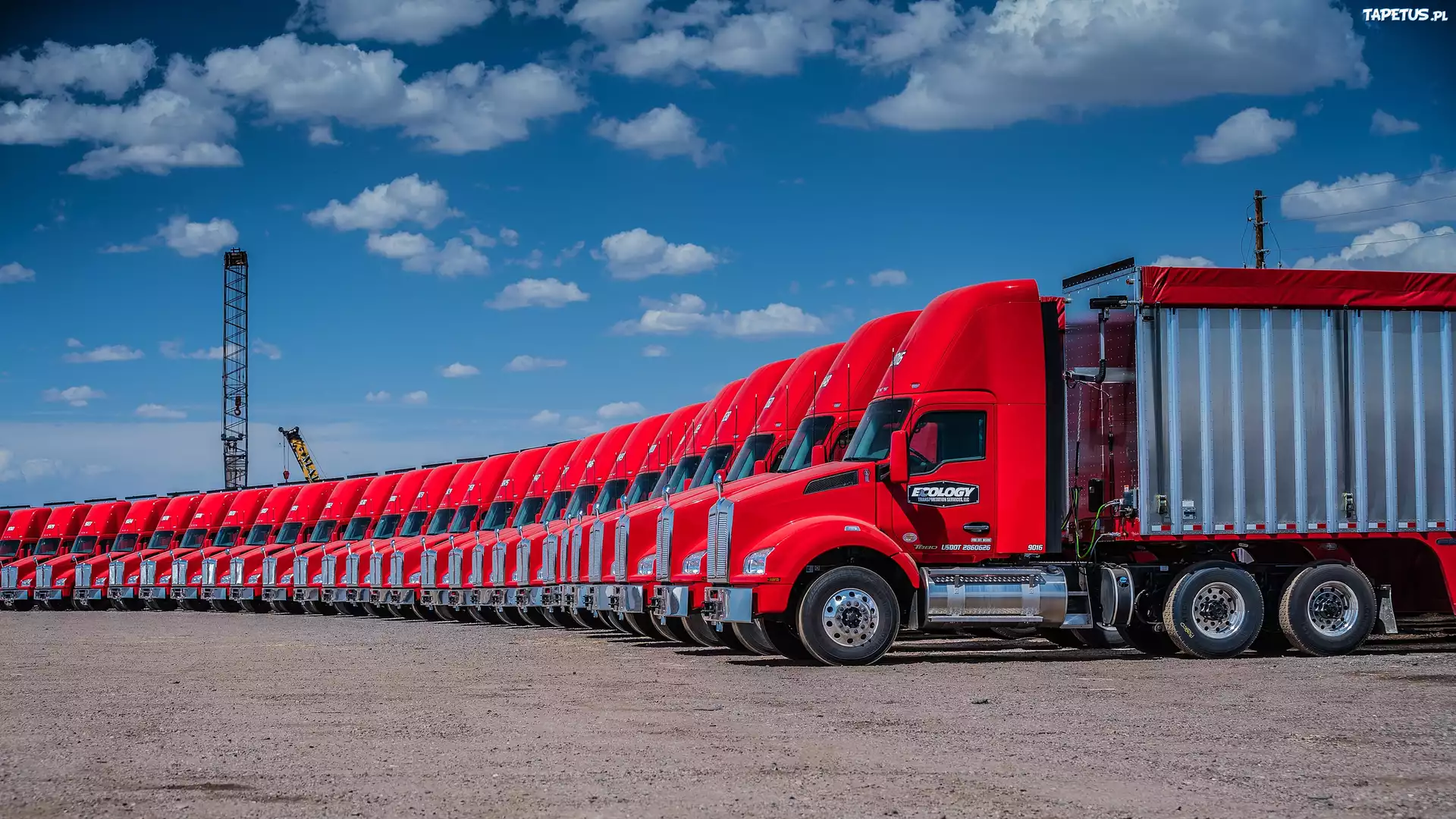 Czerwone, Ciężarówki, Kenworth T880