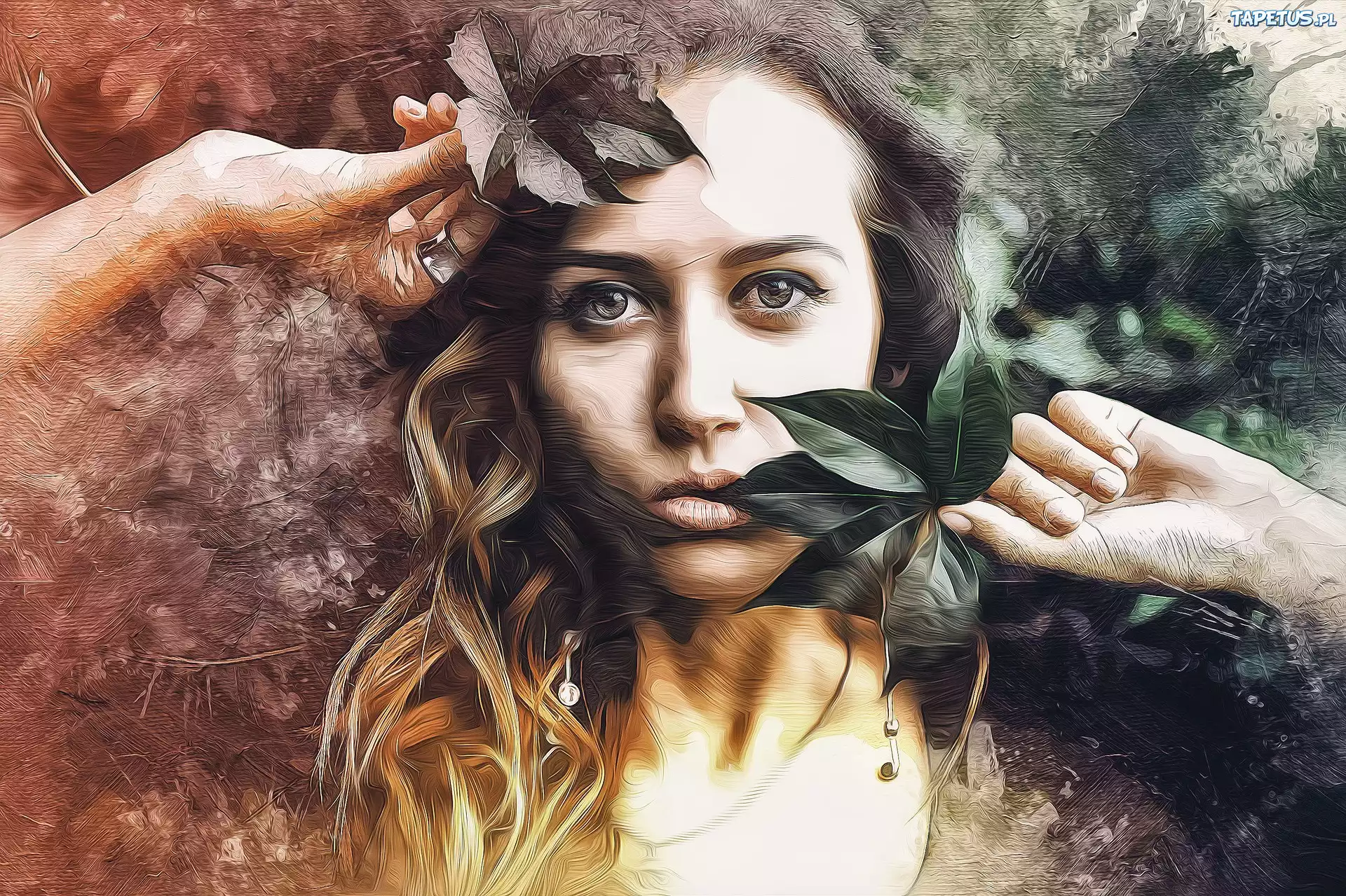 Kobieta, Fractalius, Liście