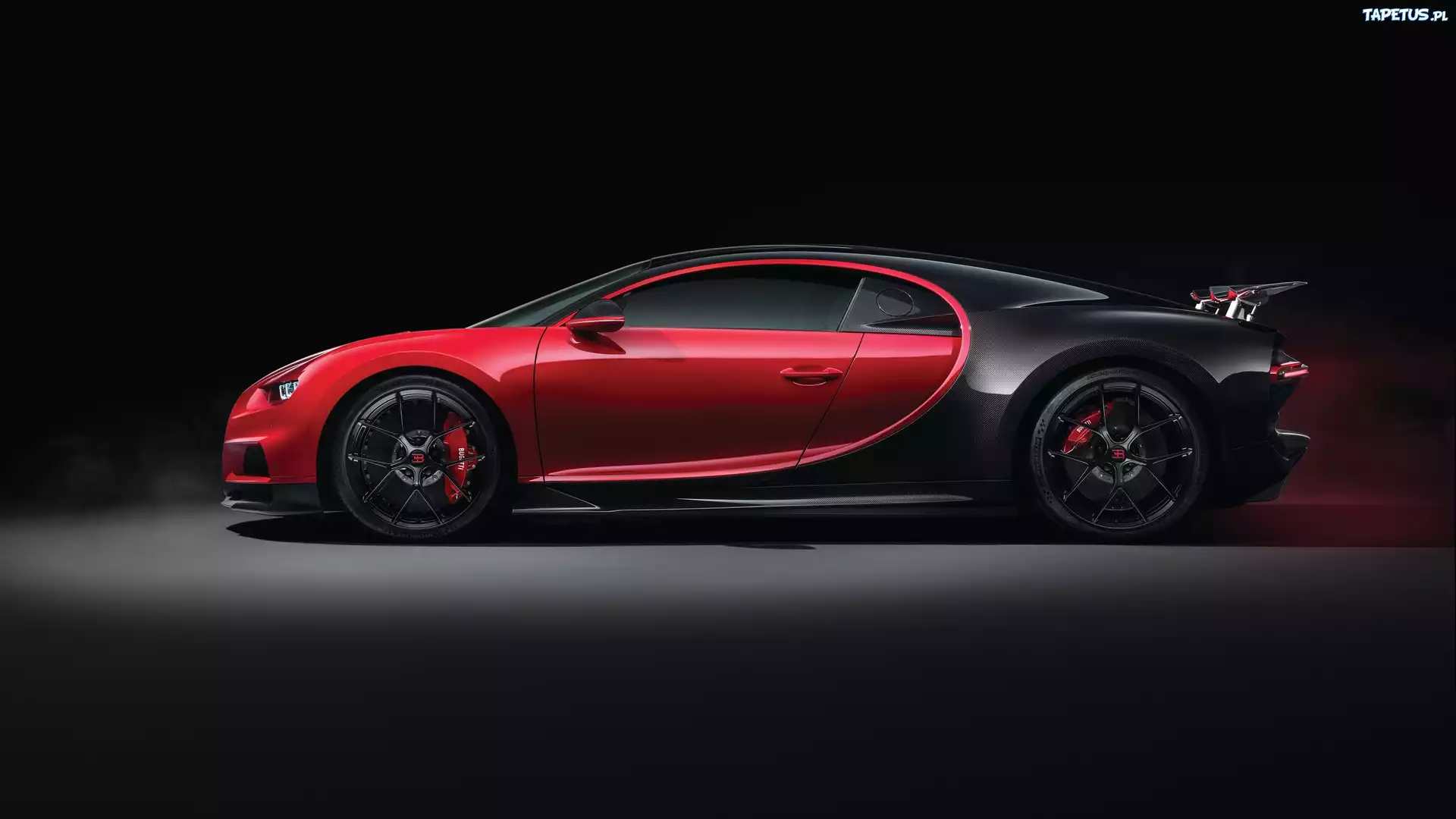 Czerwono-czarny, Bugatti Chiron Sport, 2018