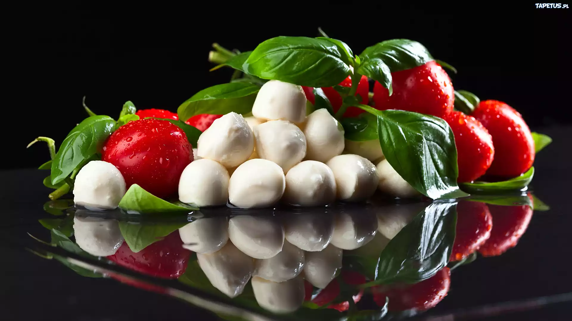 Pomidory, Ser mozzarella