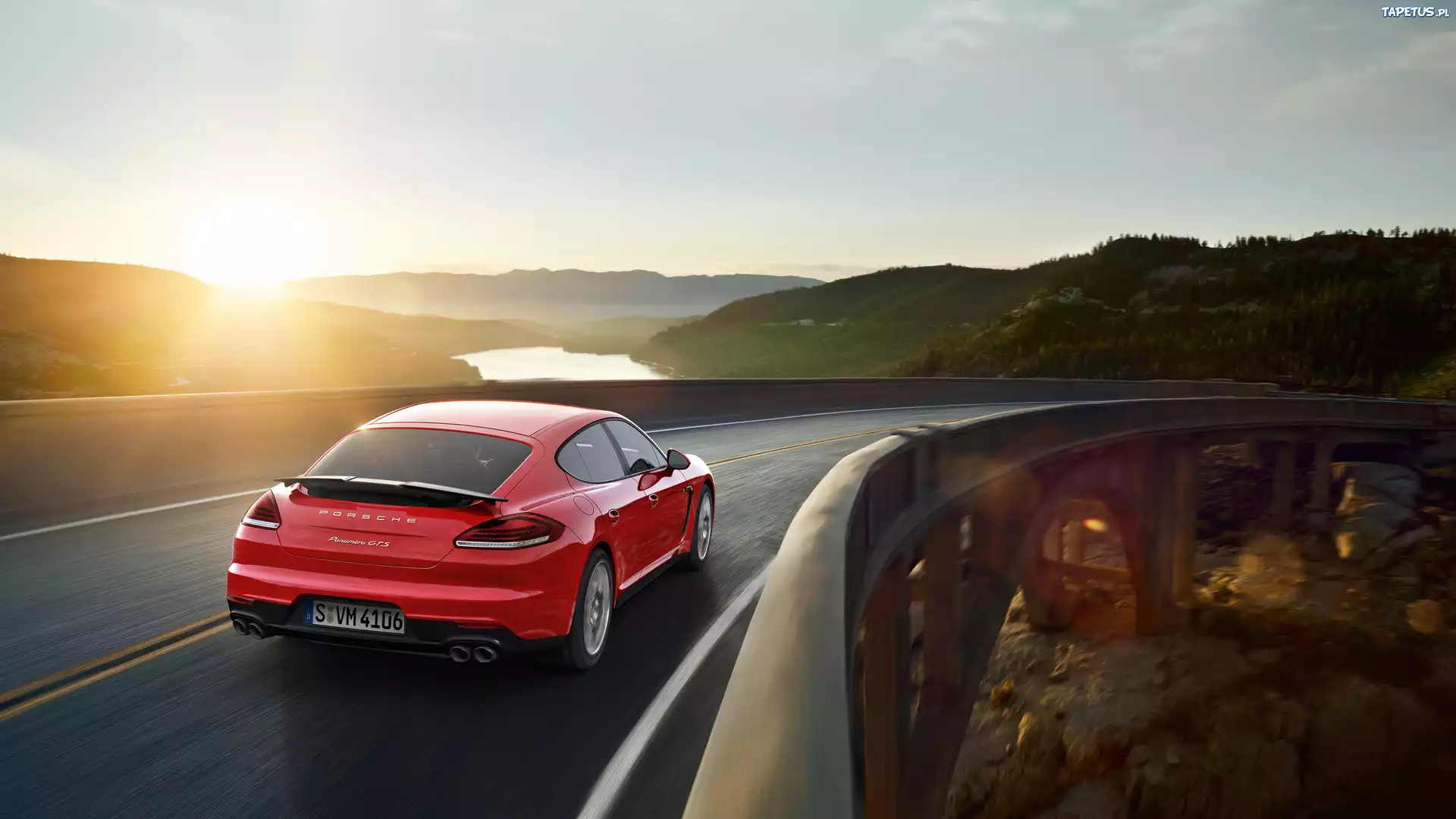 Czerwone, Porsche Panamera GTS, 2014