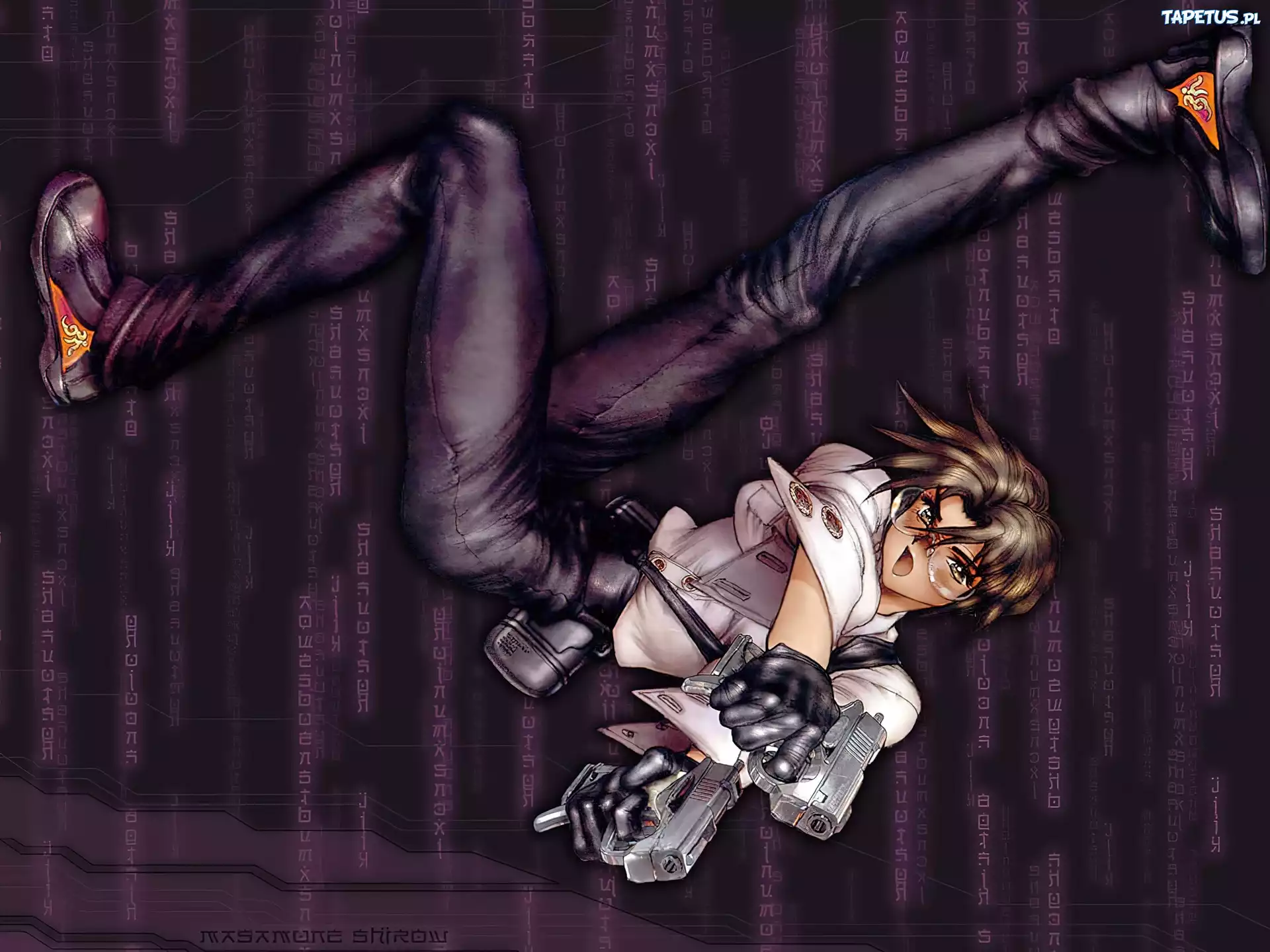 Masamune Shirow, skok, pistolety, osoba