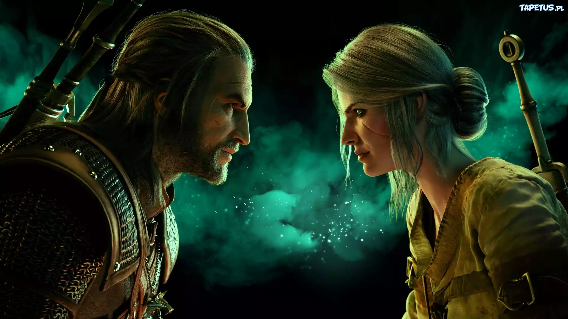 Gra, Wiedźmin 3 Dziki Gon, The Witcher 3 Wild Hunt, Geralt z Rivii, Czarodziejka, Ciri