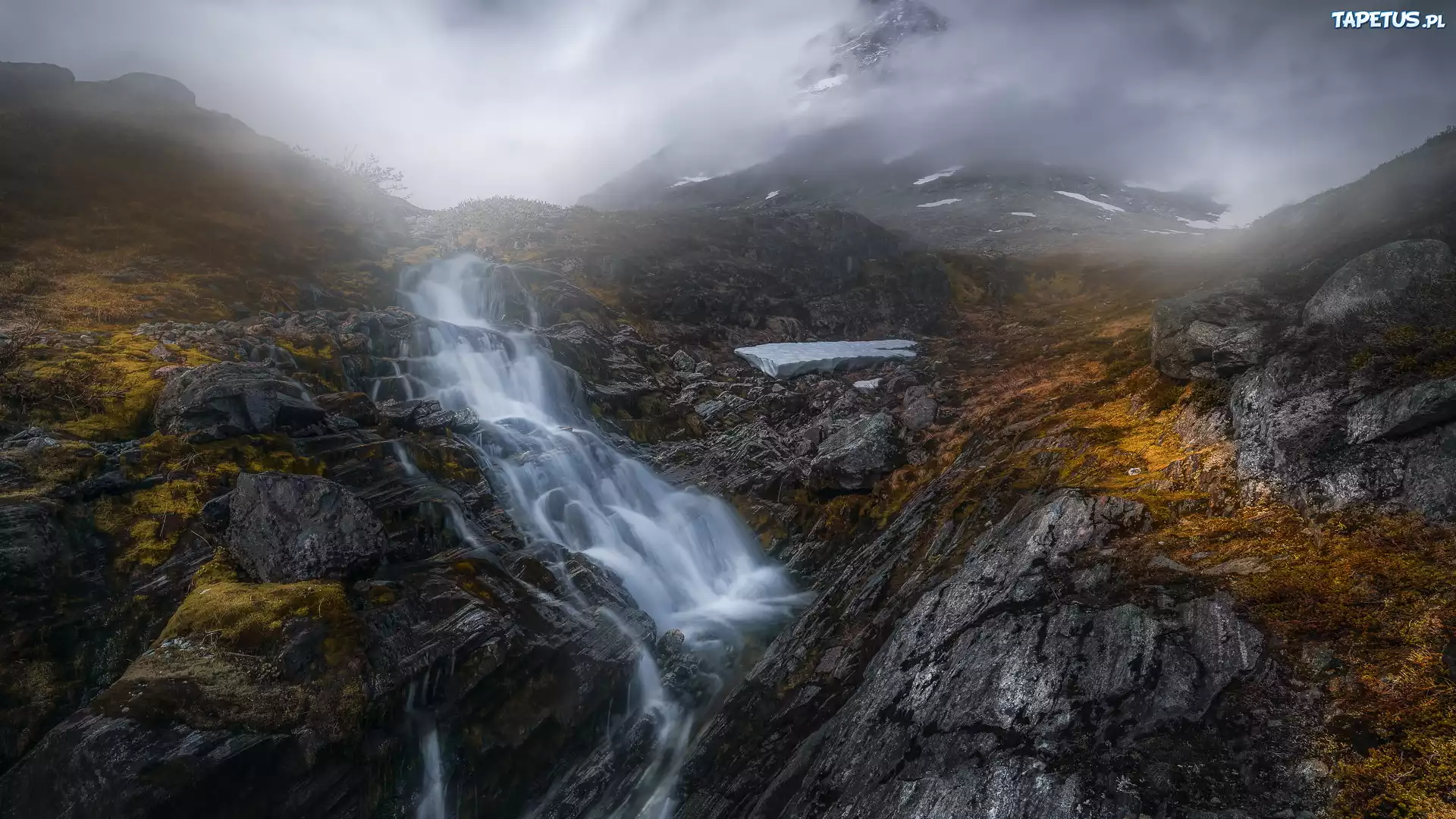 G?ry, Ska?y, Rzeka, Mg?a, Romsdalen, Norwegia
