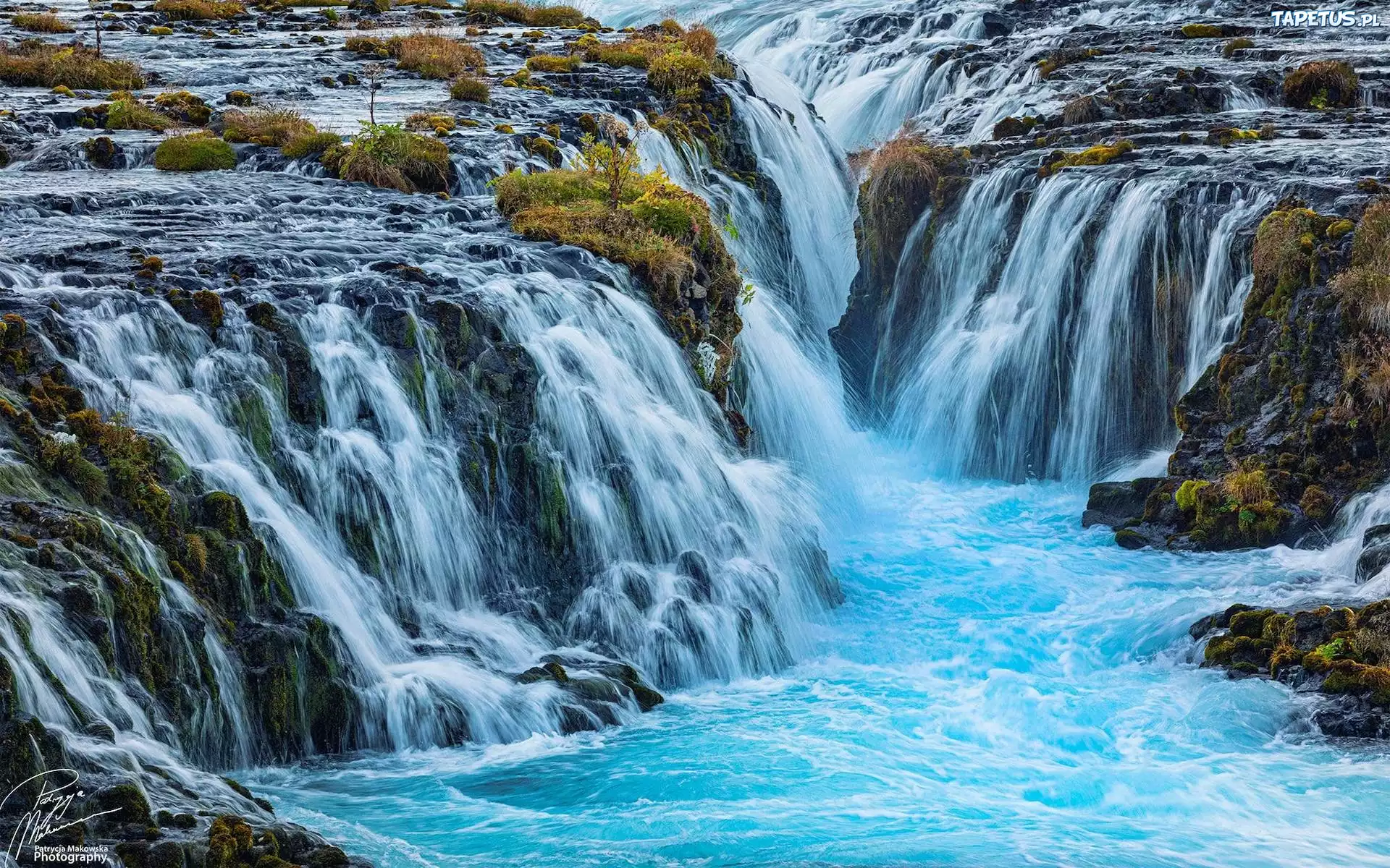 Wodospad Bruarfoss, Ska?y, Islandia
