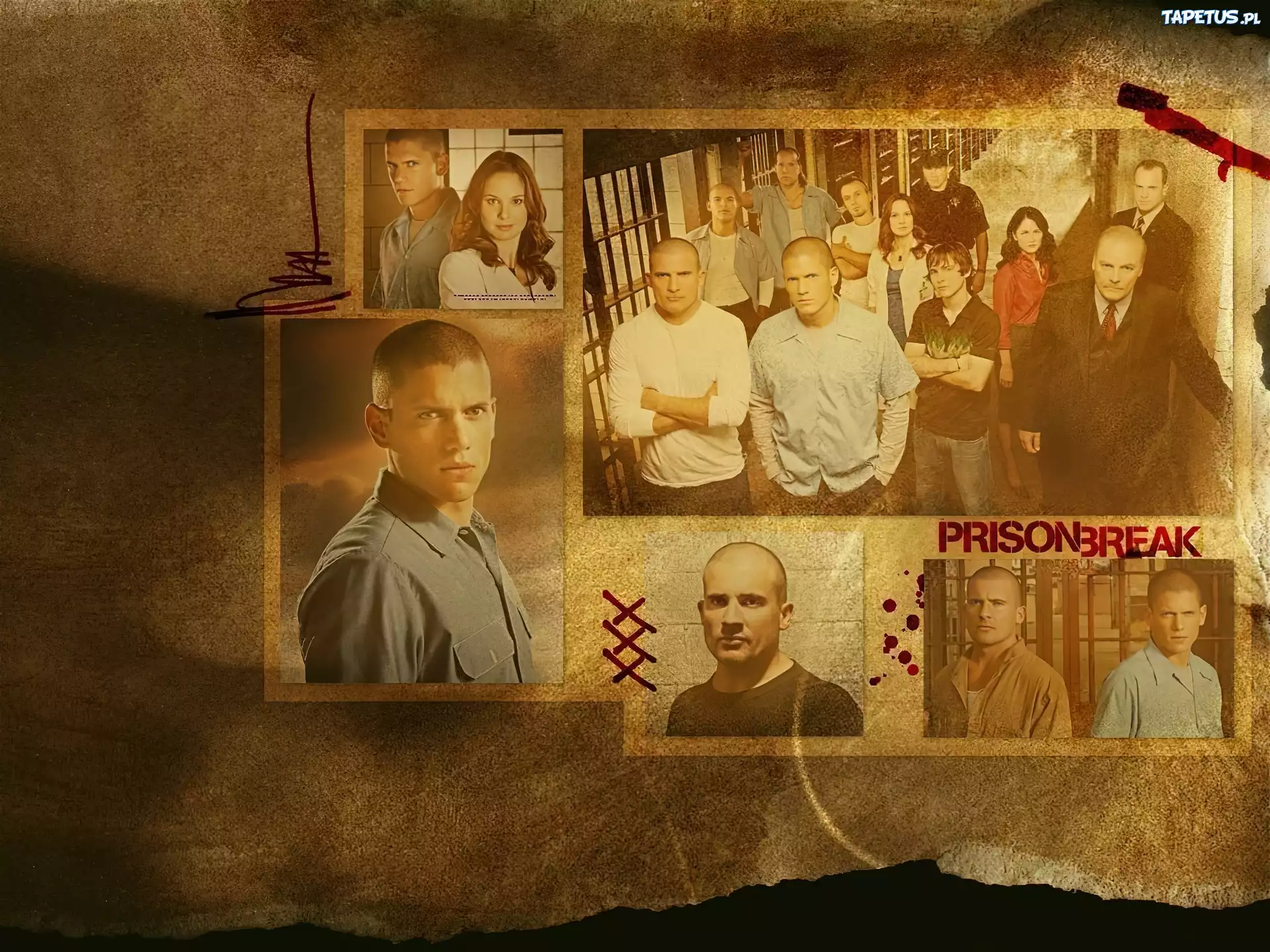 Prison Break, Wentworth Miller, Dominic Purcell, Sarah Wayne Callies, więzienie, postacie