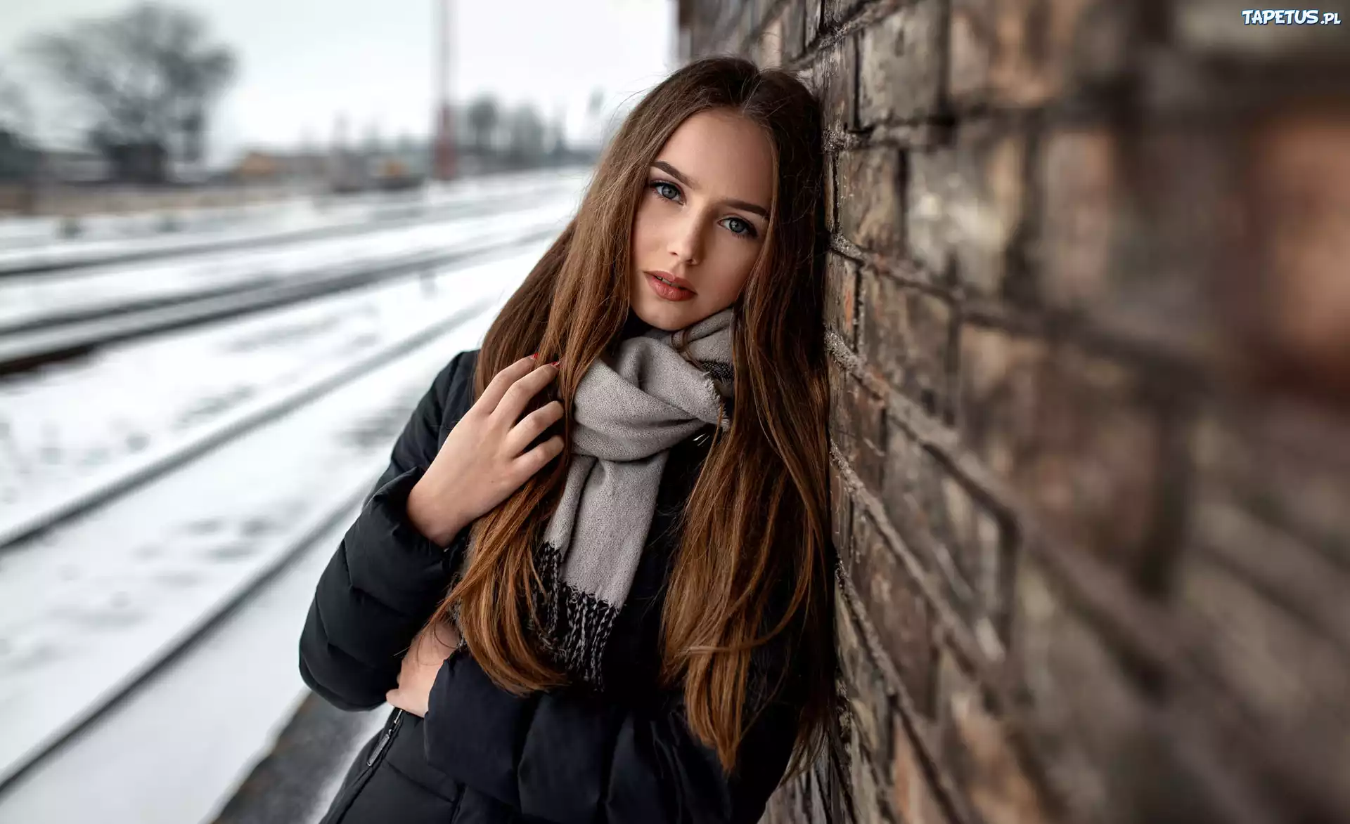 Długowłosa, Kobieta, Ściana