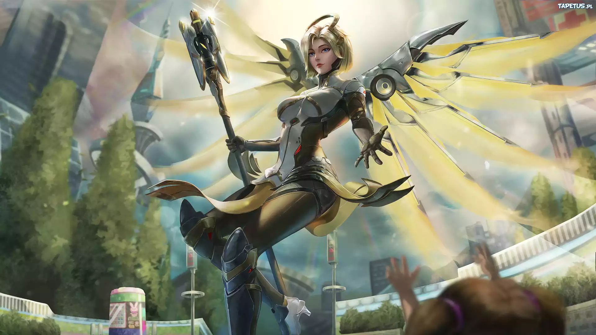 Gra, Overwatch 2, Postać, Mercy, Kobieta, Pancerz, Skrzydła