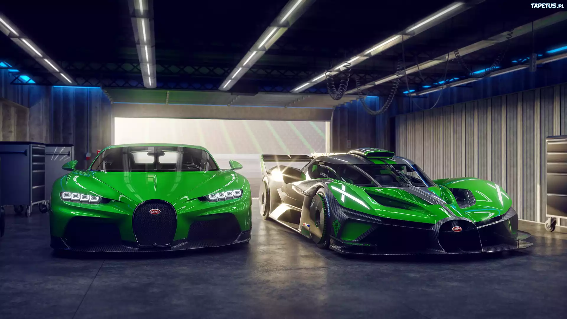 Zielone, Bugatti Chiron, Bugatti Bolide