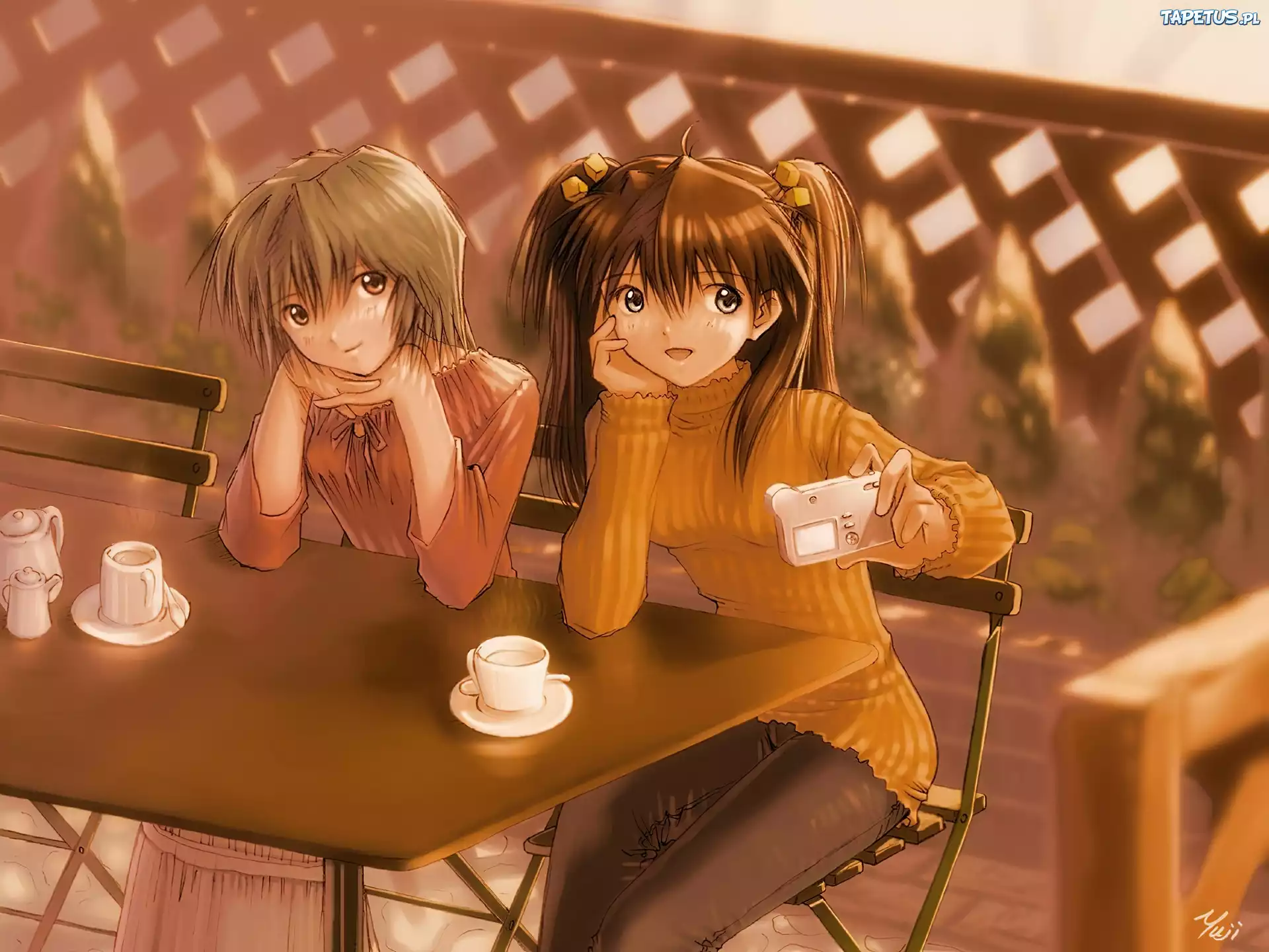 Neon Genesis Evangelion, dziewczyny, kawa, aparat