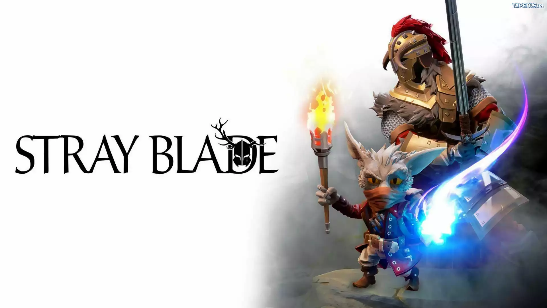 Gra, Stray Blade, Postcie, Pochodnia, Miecz, Napis, Plakat