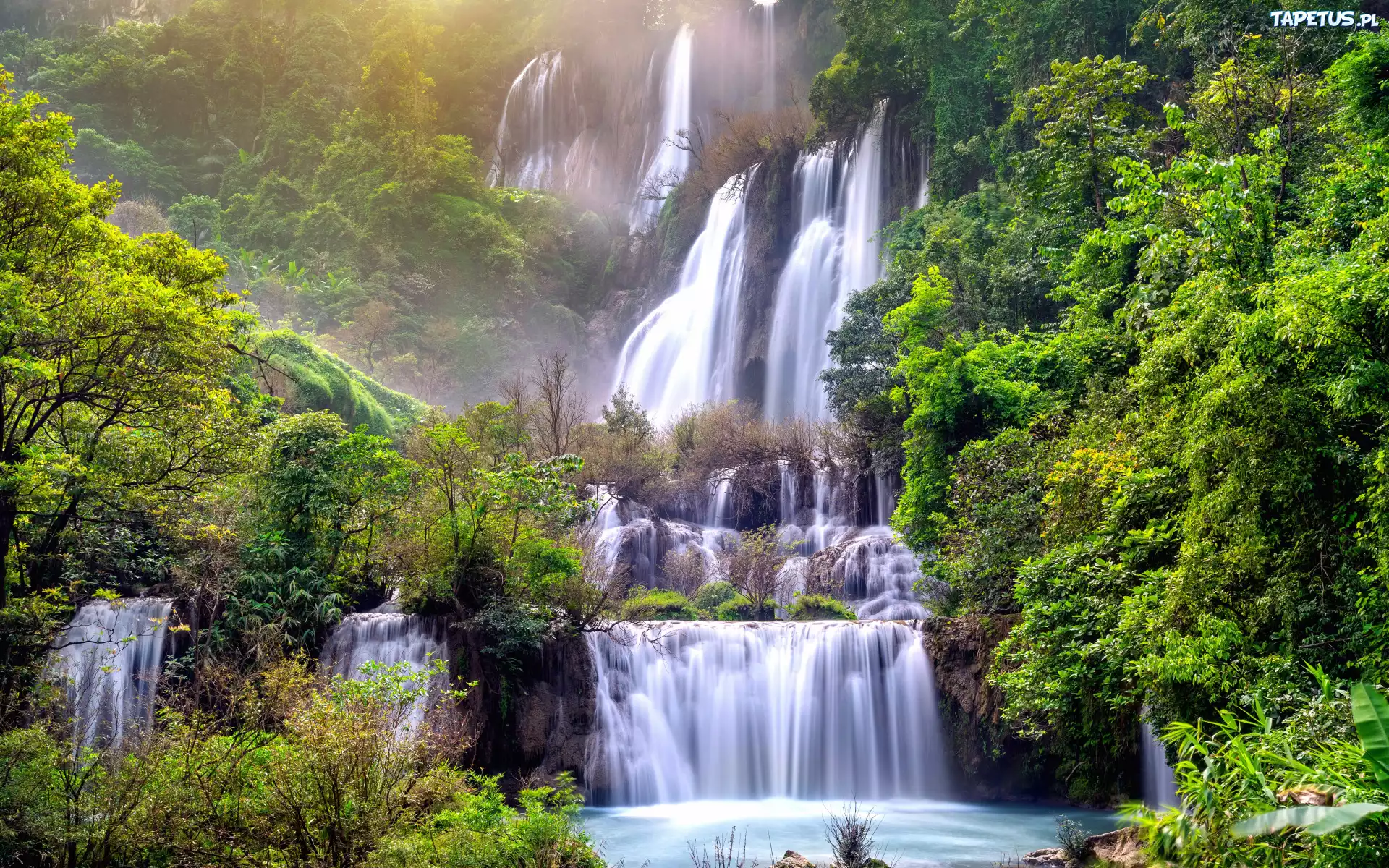 Tajlandia, Prowincja Tak, Wodospad Thi Lo Su, Las, Rzeka, Mae Klong