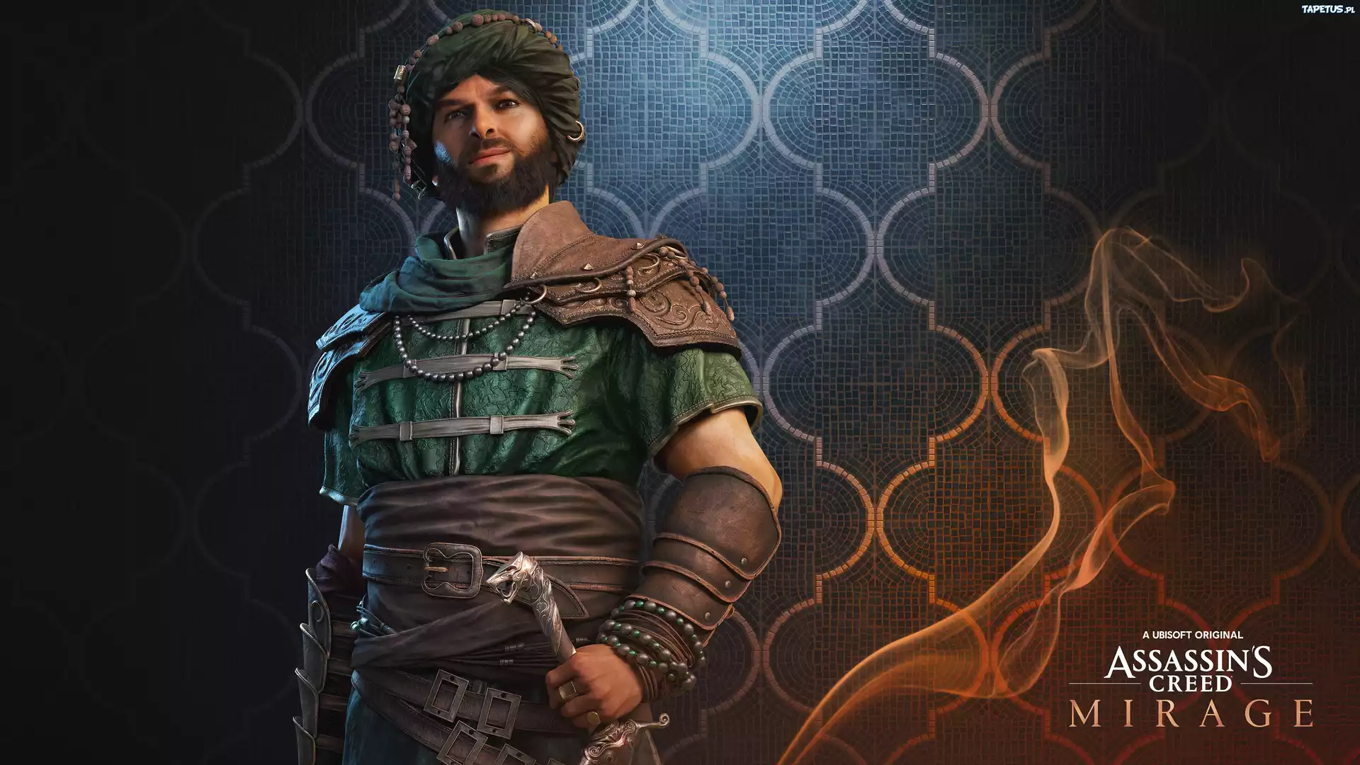 Postać, Mężczyzna, Gra, Assassins Creed Mirage, Plakat