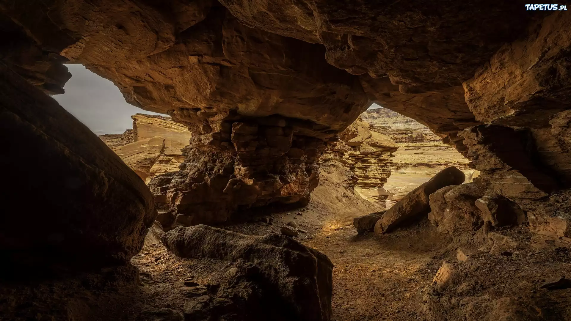Jaskinia, Skały, Catacomb Rock, Utah, Stany Zjednoczone