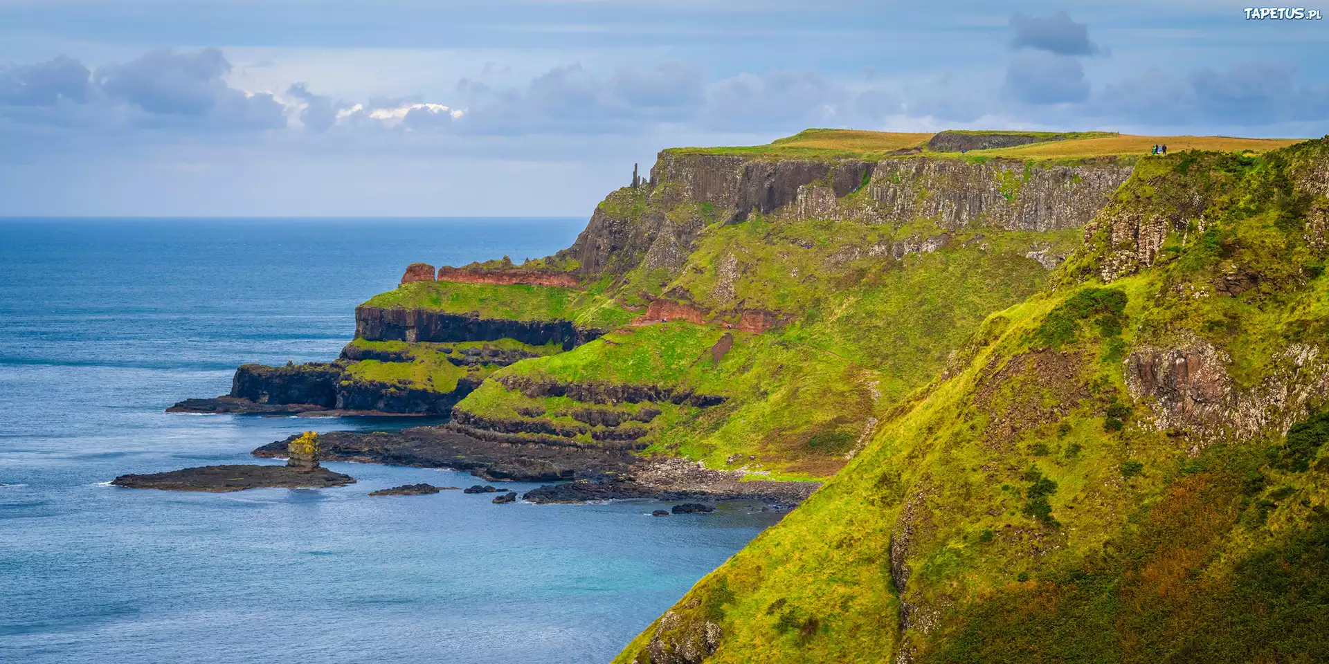 Irlandia Północna, Hrabstwo, Antrim, Wybrzeże, Skały, Morze