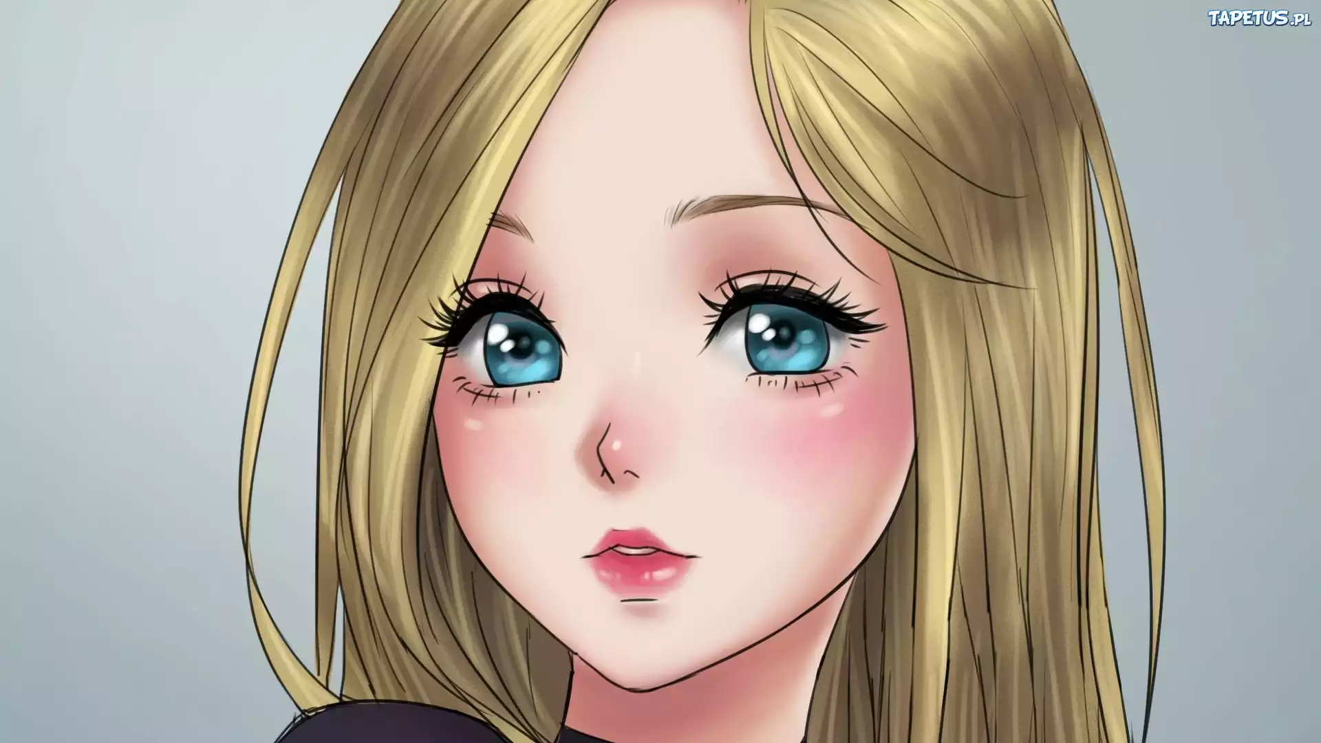 Dziewczyna, Niebieskie, Oczy, Anime