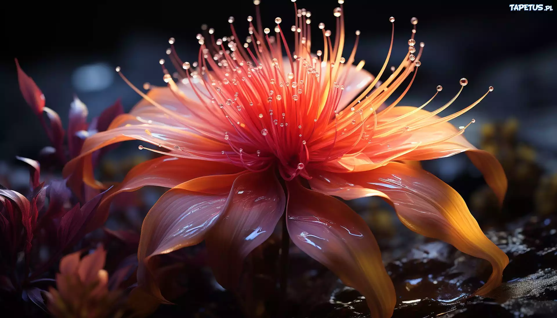 Kwiat, Rozwinięty, Pręciki, Grafika