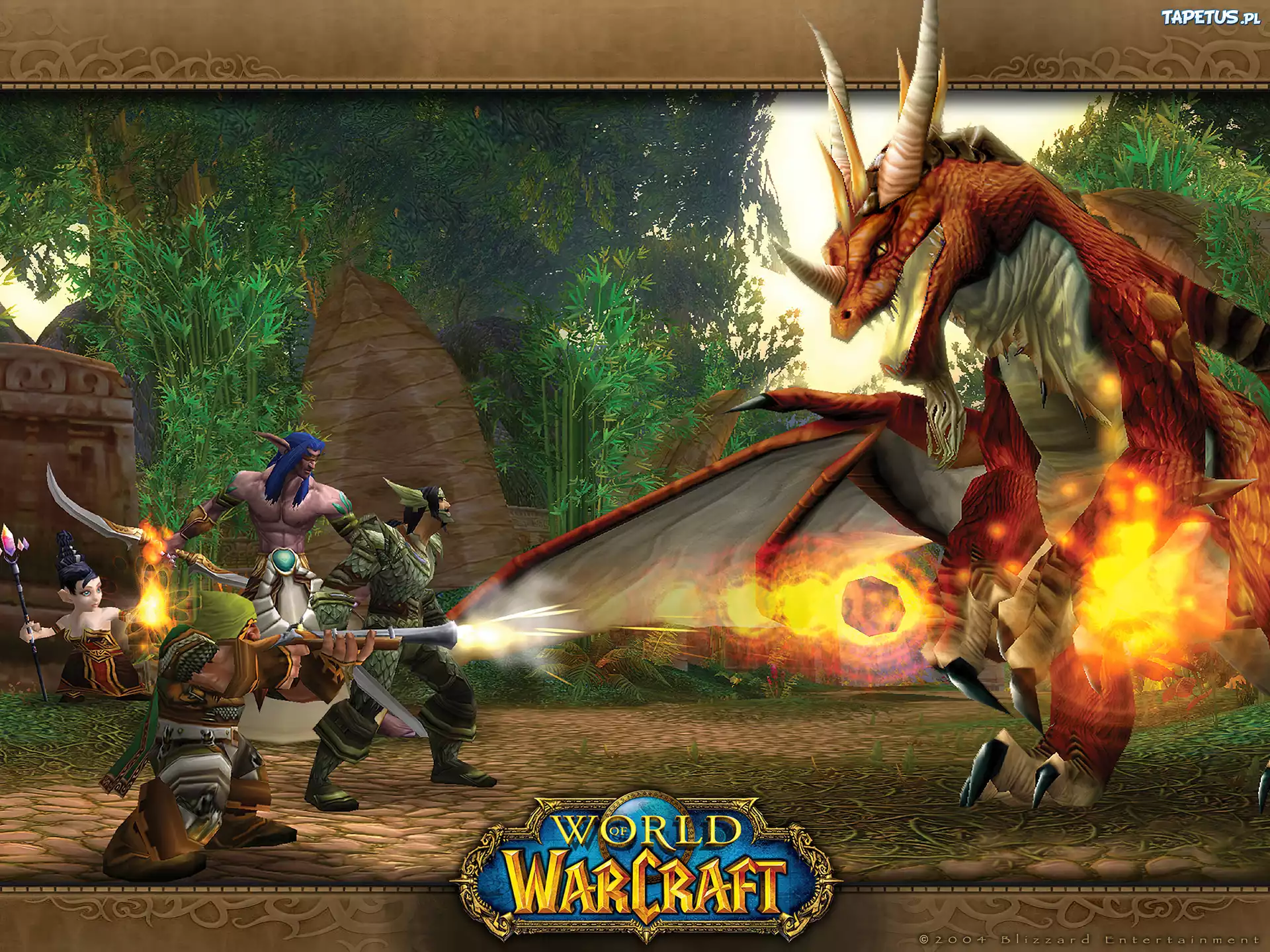World Of Warcraft, postacie, smok, walka, fantasy, grafika