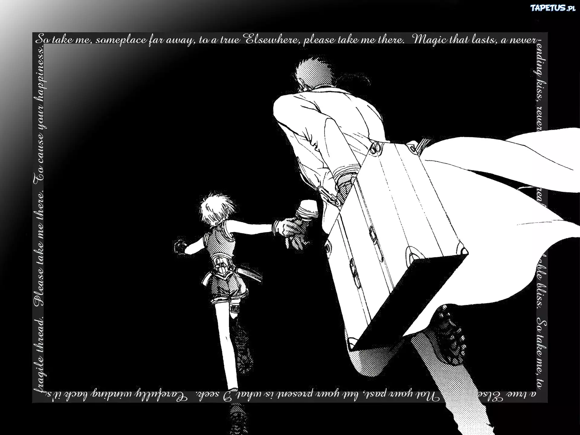 Clover, bieg, ludzie, walizka
