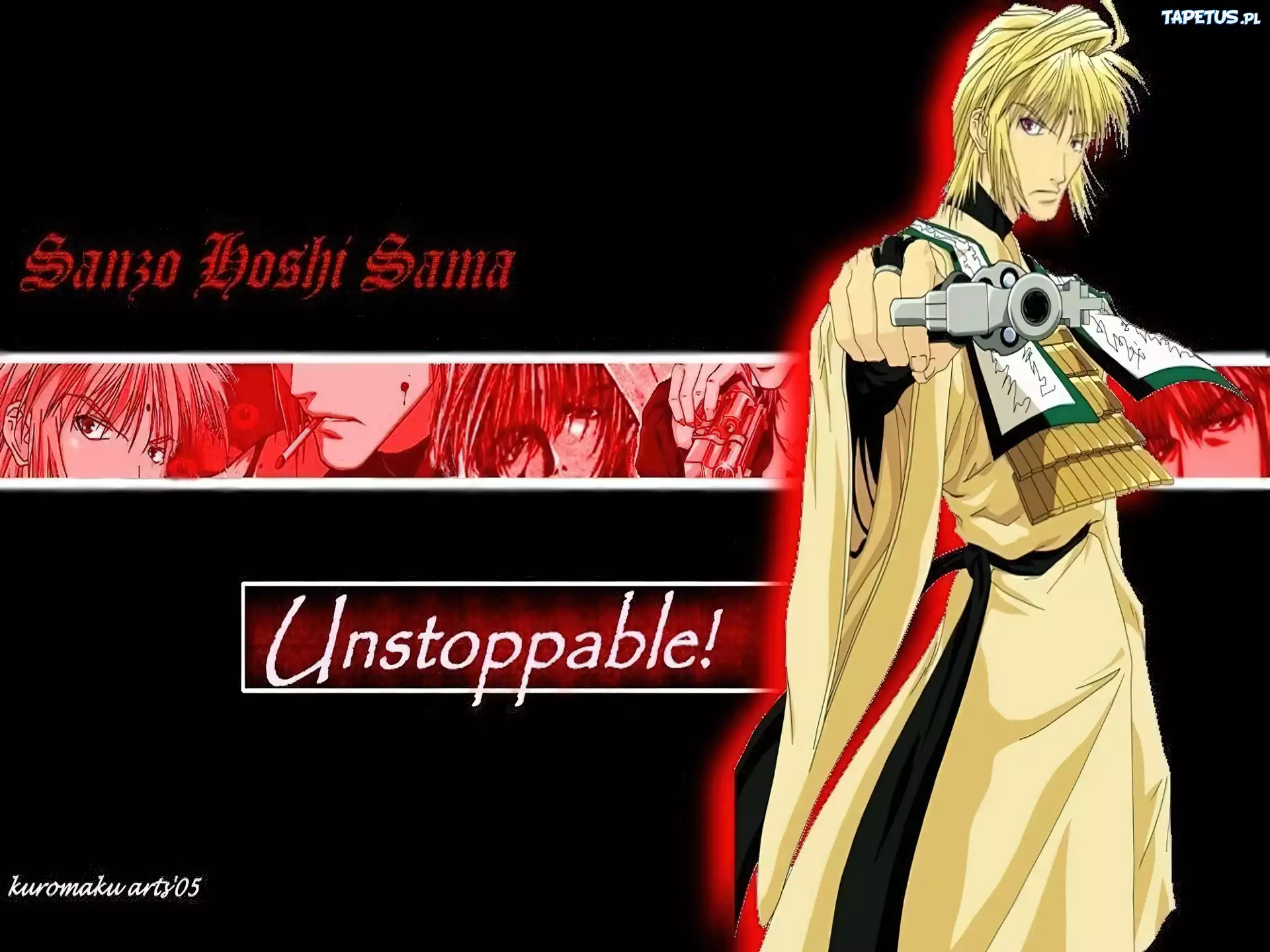 Saiyuki, pasek, twarze, Pistolet, postać