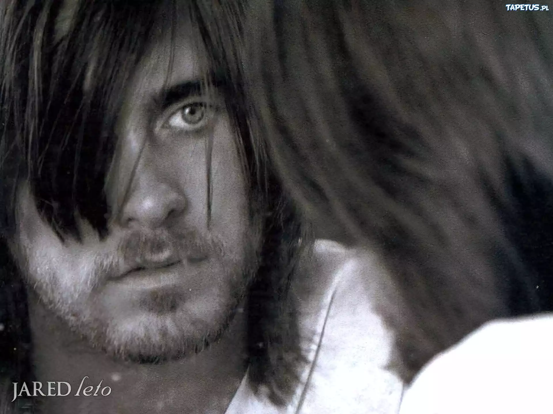 Jared Leto,oko, długie włosy