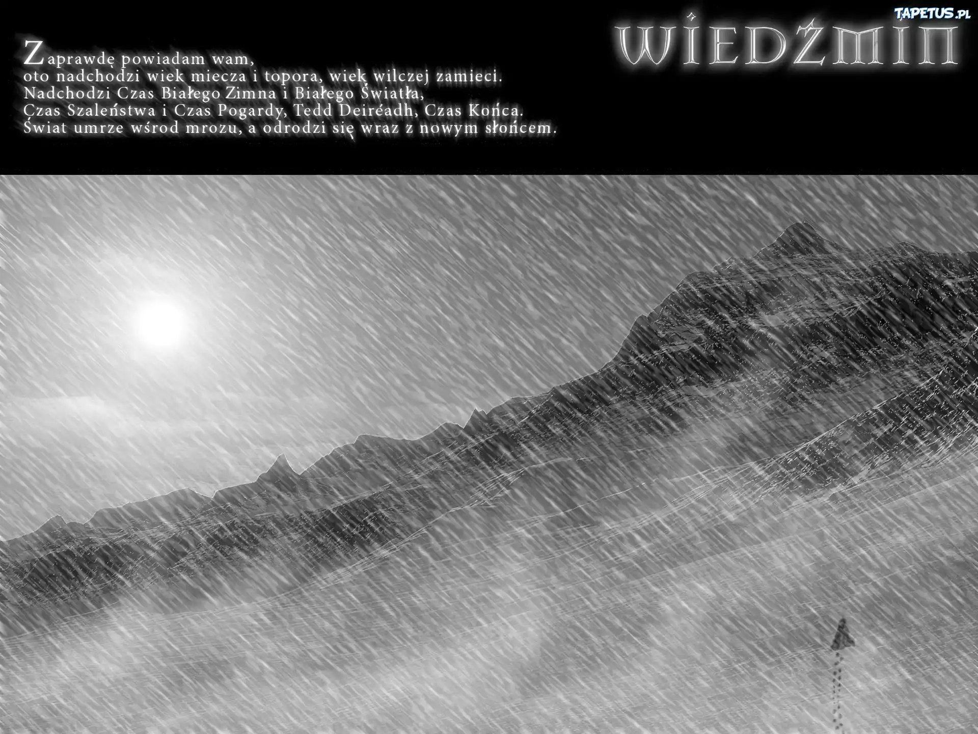 The Witcher, góry, śnieg, postać