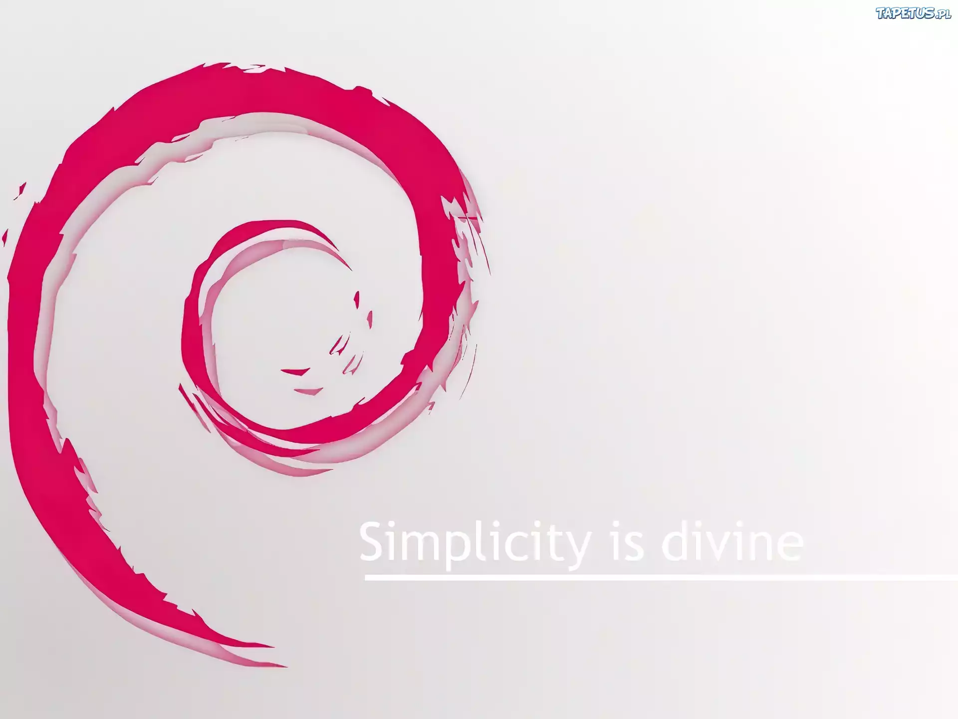 Linux Debian, ślimak, zawijas, muszla, grafika