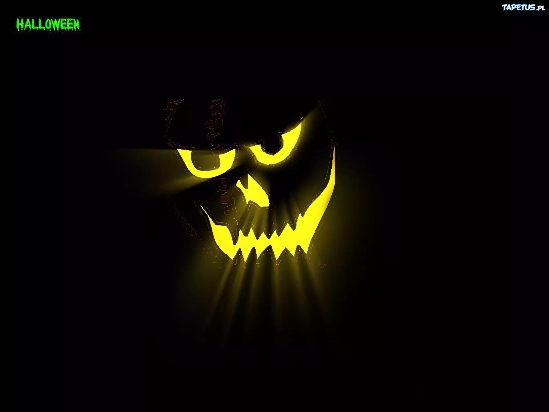 Halloween,świecąca twarz