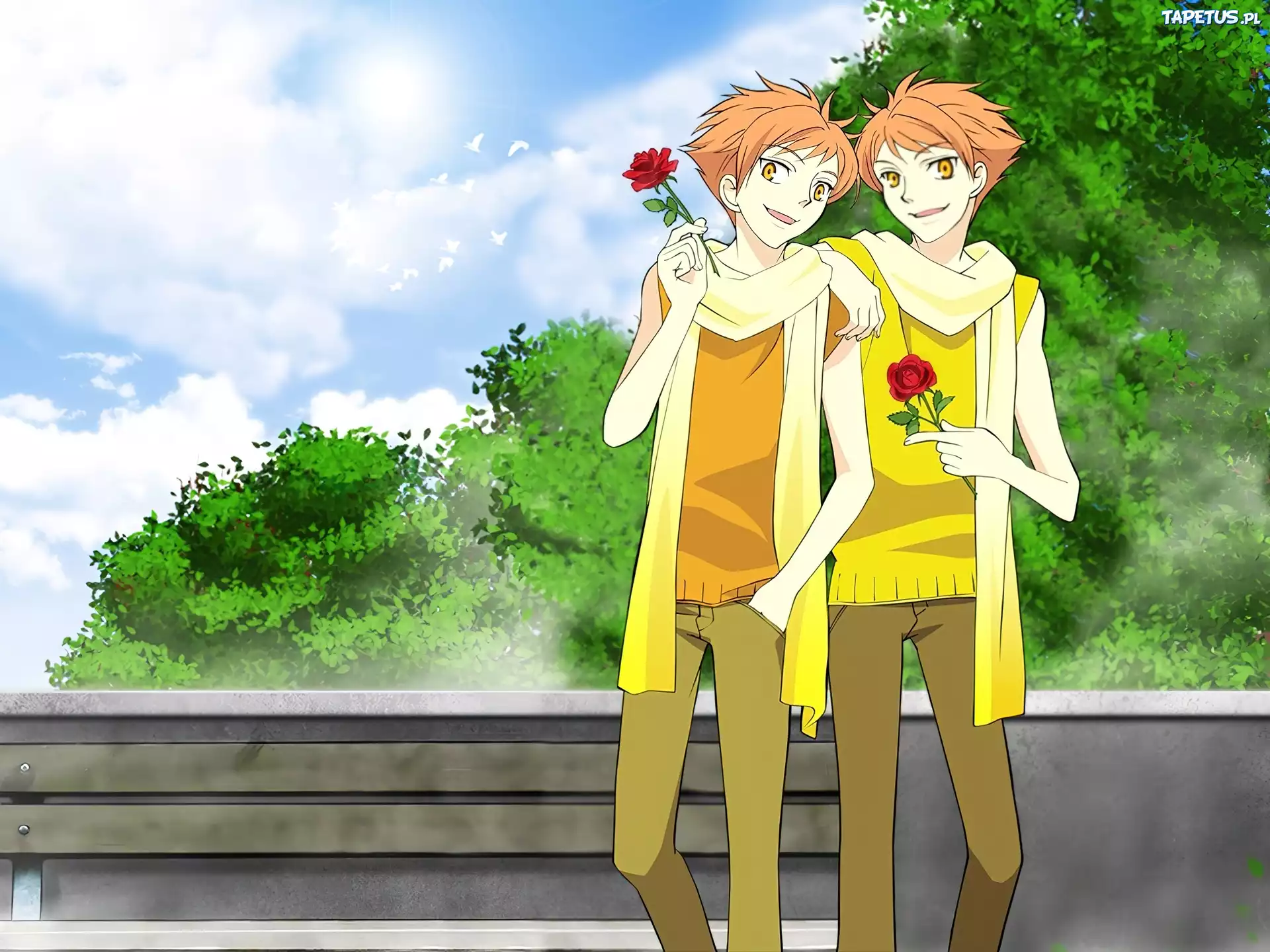 Ouran High School Host Club, ludzie, kwiaty