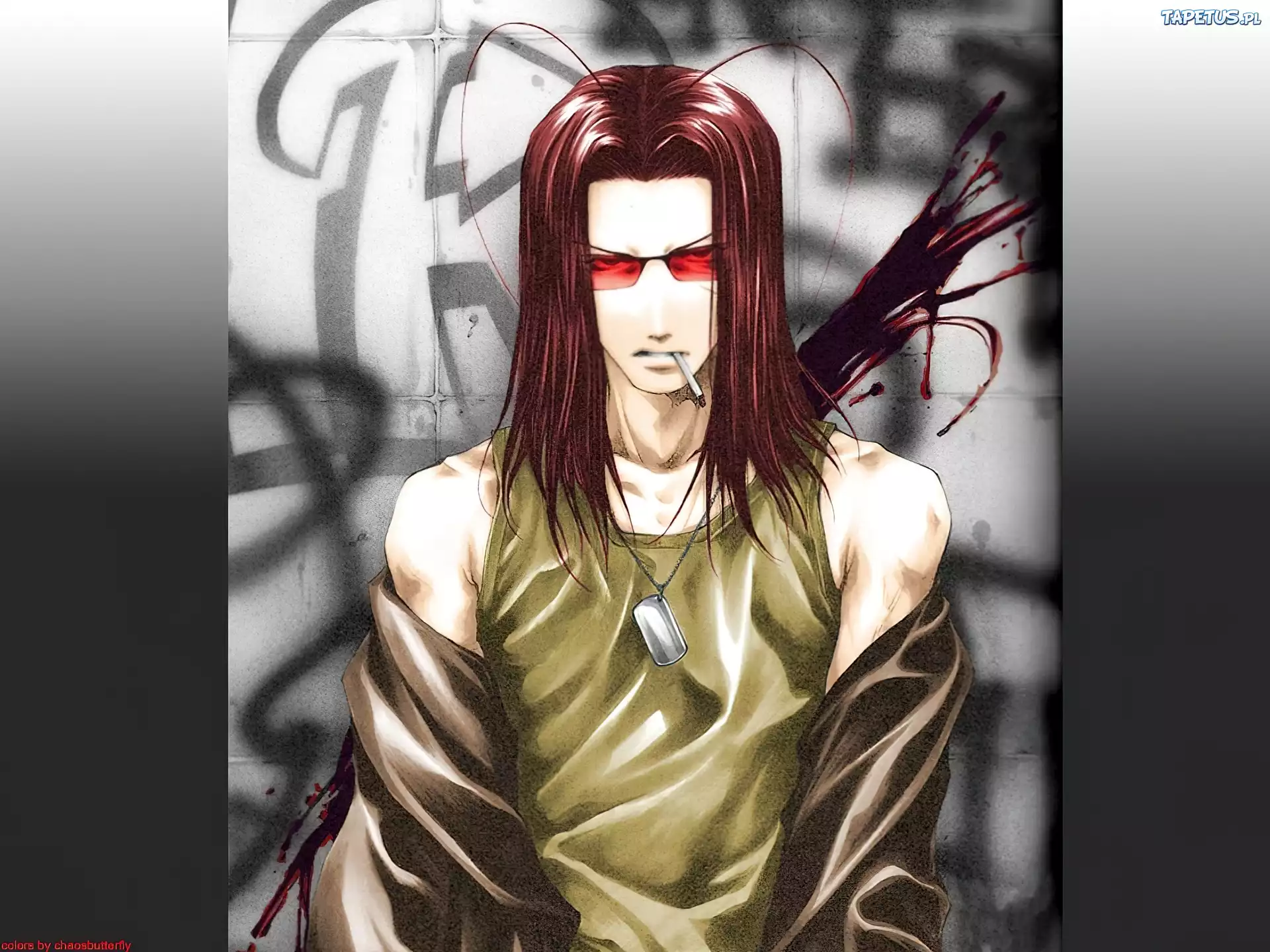 Saiyuki, medalion, krew, postać