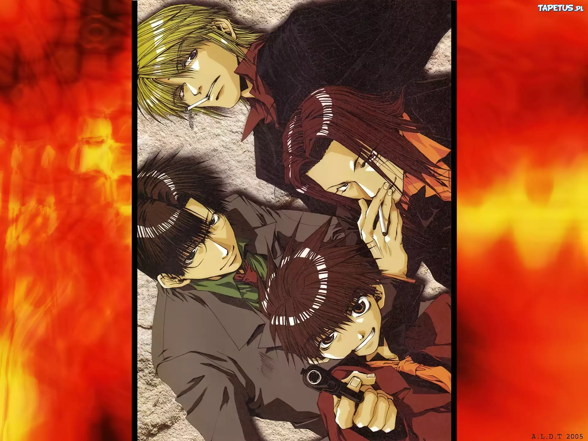Saiyuki, grupa, papieros, pistolet
