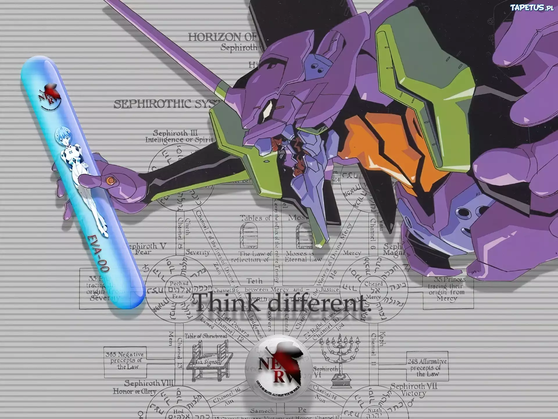 Neon Genesis Evangelion, apple, style, postać