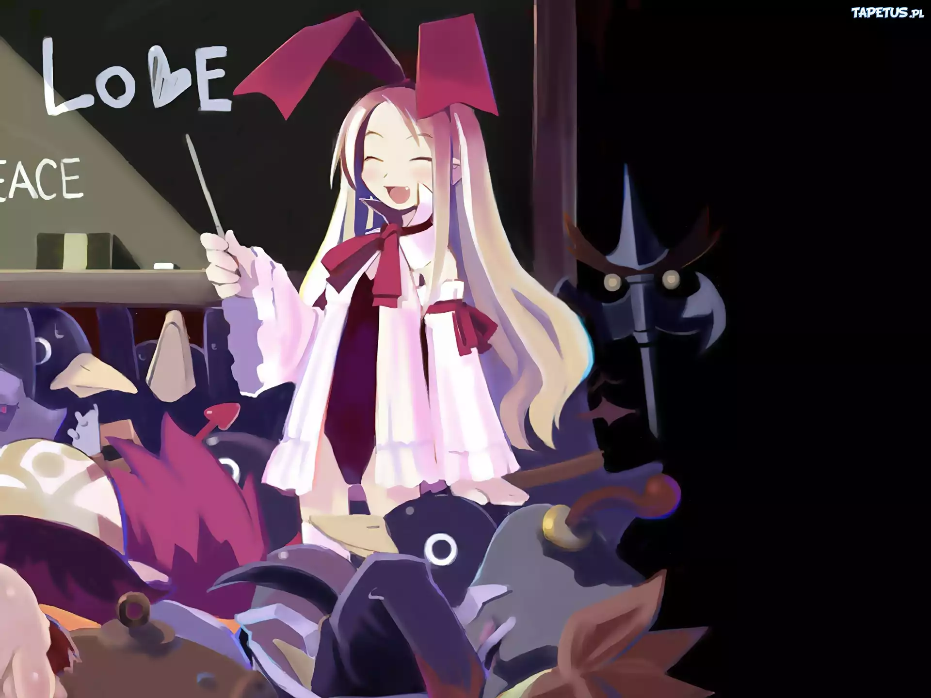 Disgaea, dziewczynka, palto, pałeczka