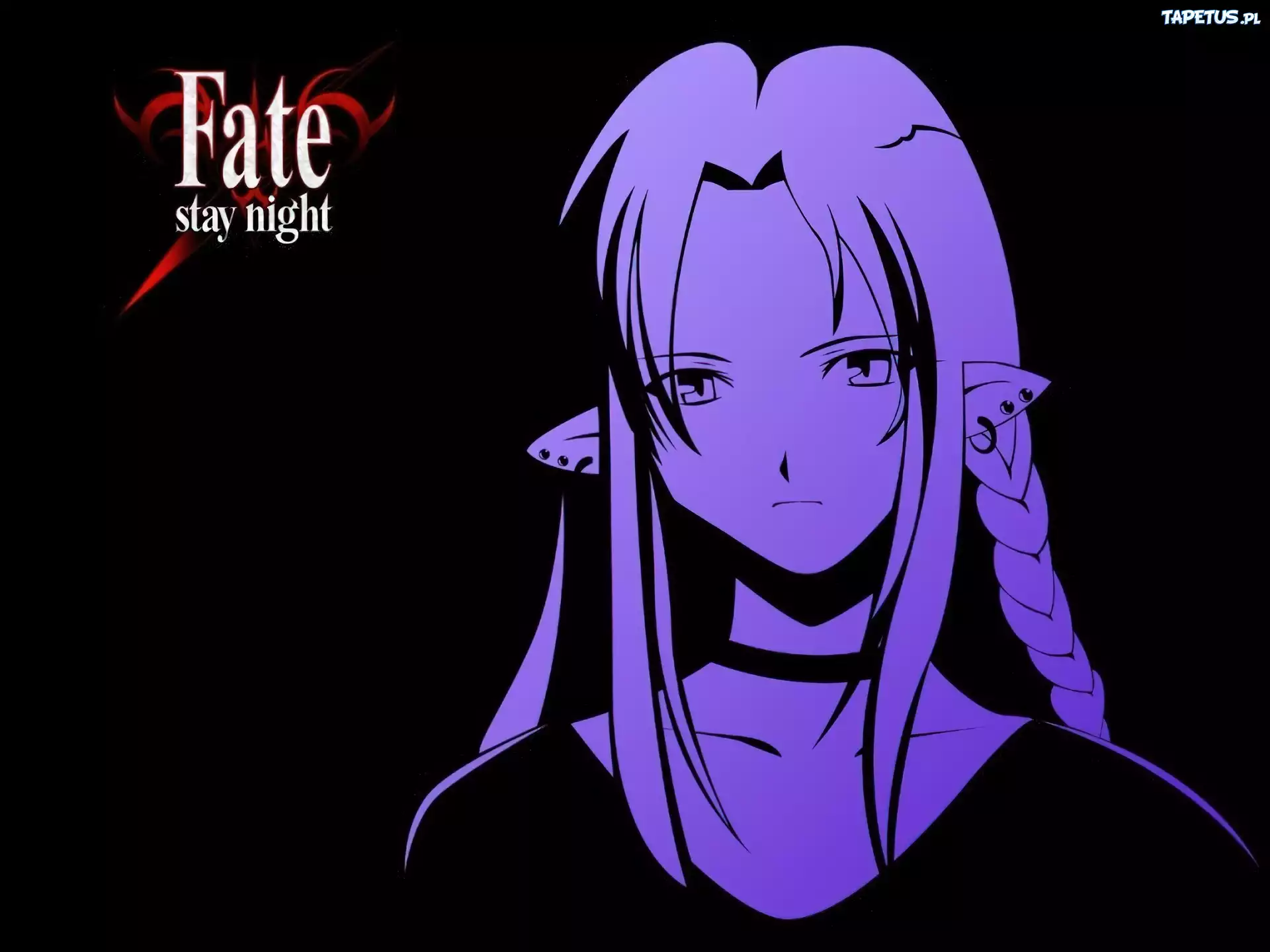 Fate Stay Night, malunek, postac, kontur, napis, logo, kobieta