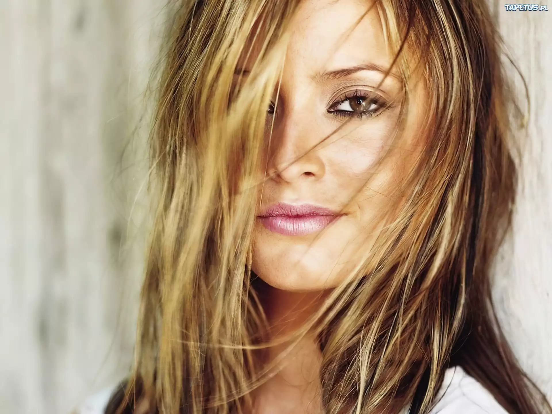 różowe, usta, Holly Valance