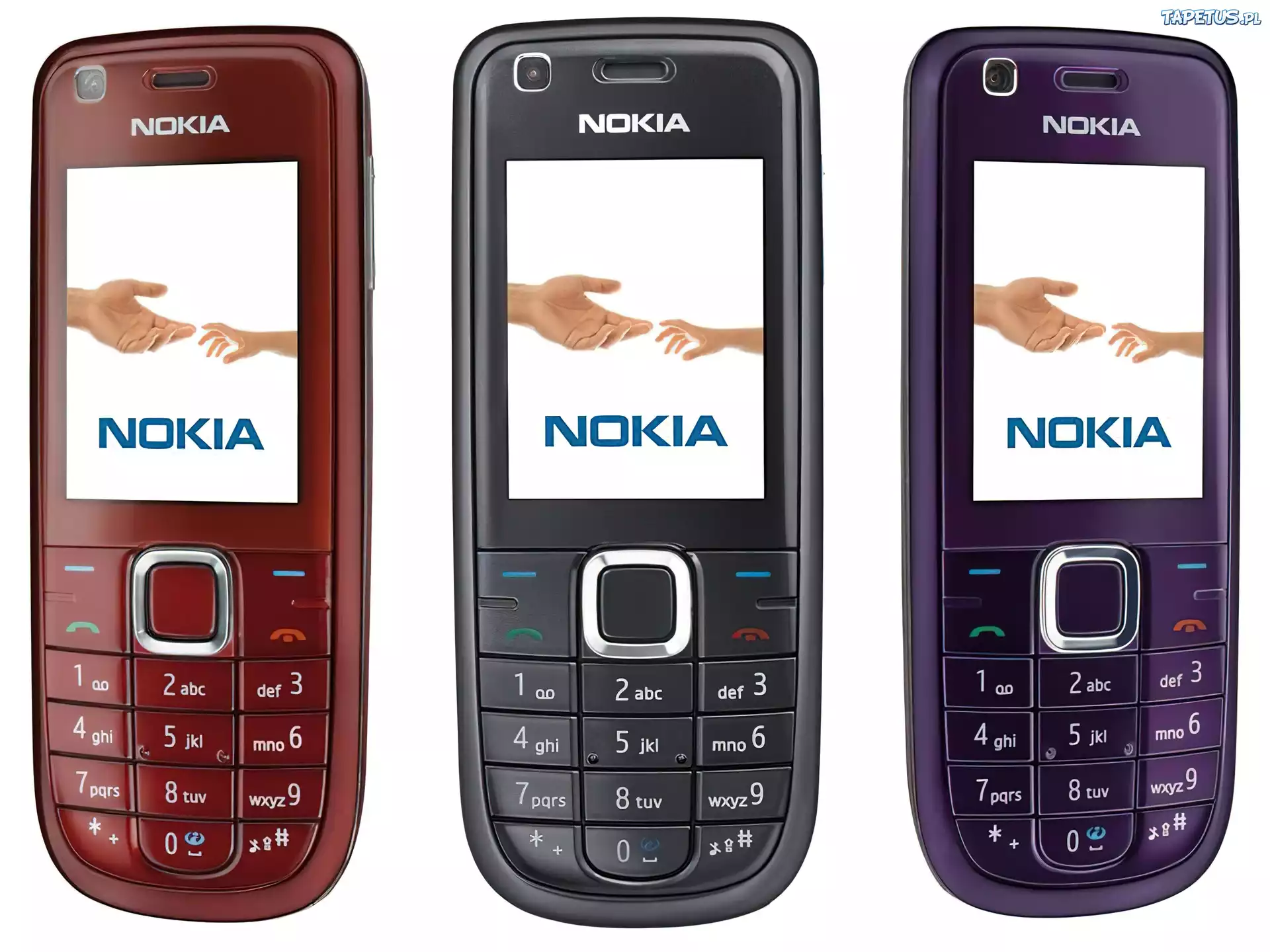 Nokia 3120, Rubinowa, Czarna, Fioletowa
