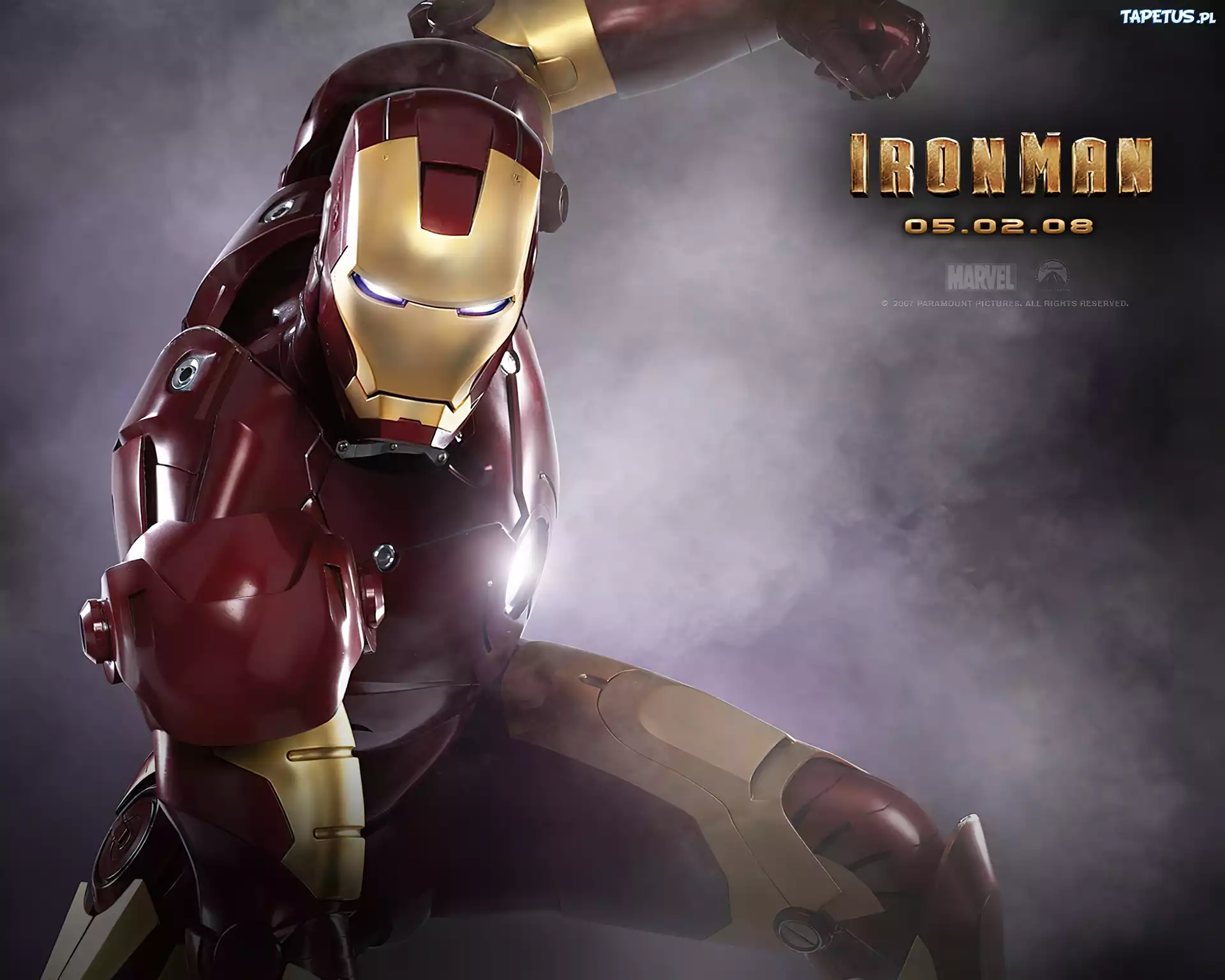 Iron Man, dym, robot