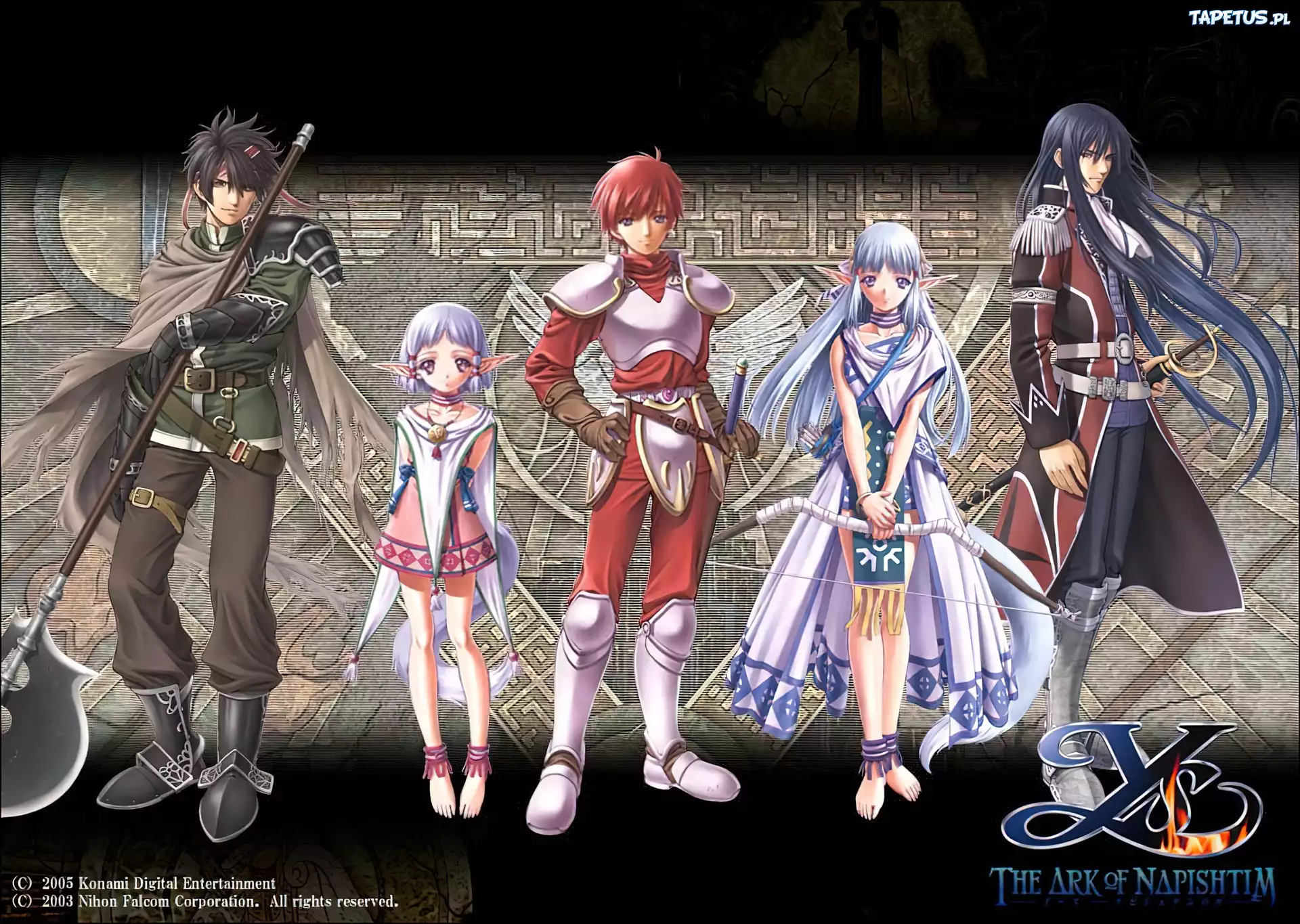 Ys Vi The Ark Of Napishtim, postacie, manga, grafika