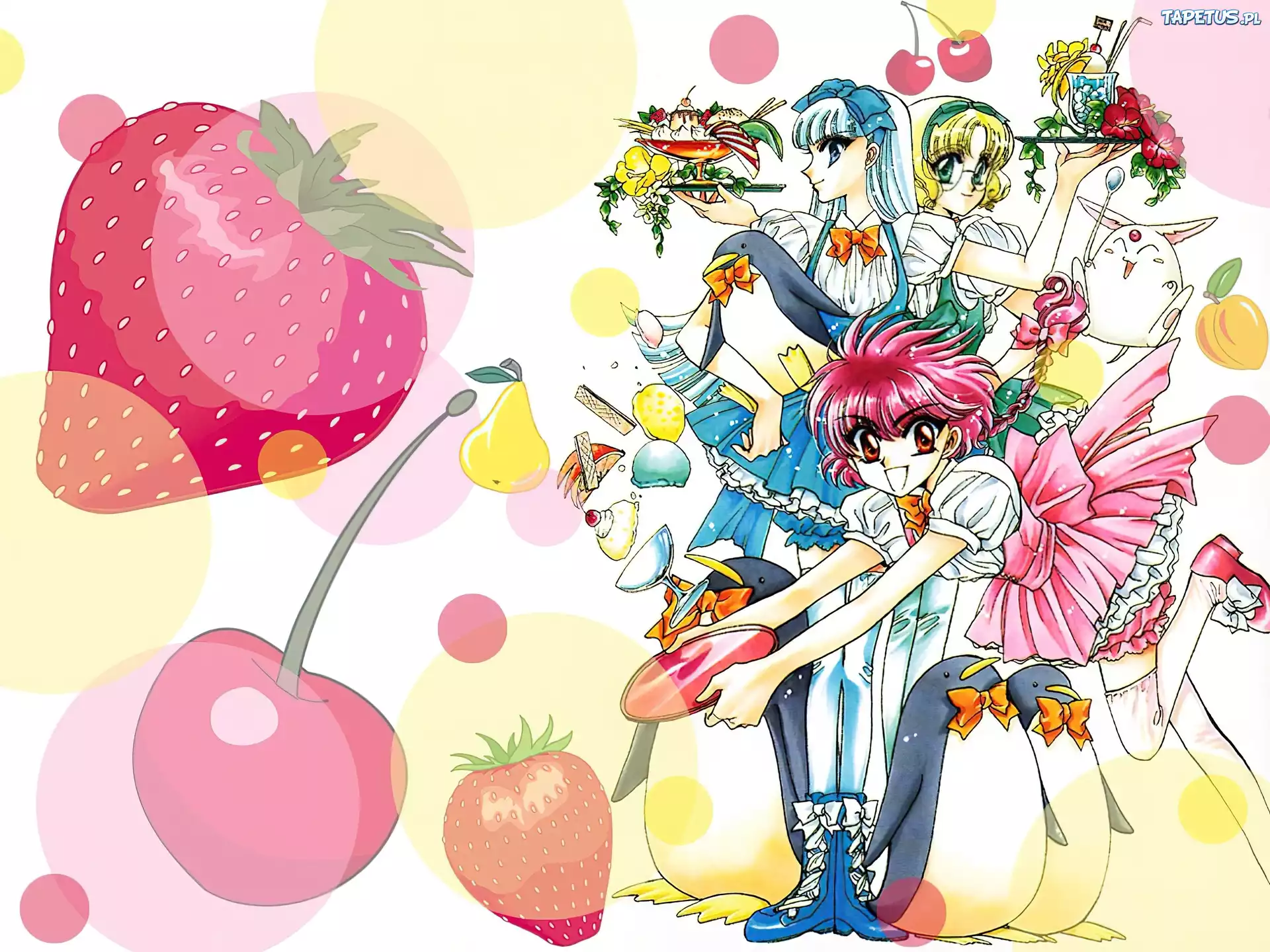 Magic Knight Rayearth, truskawka, ludzie, pluszak