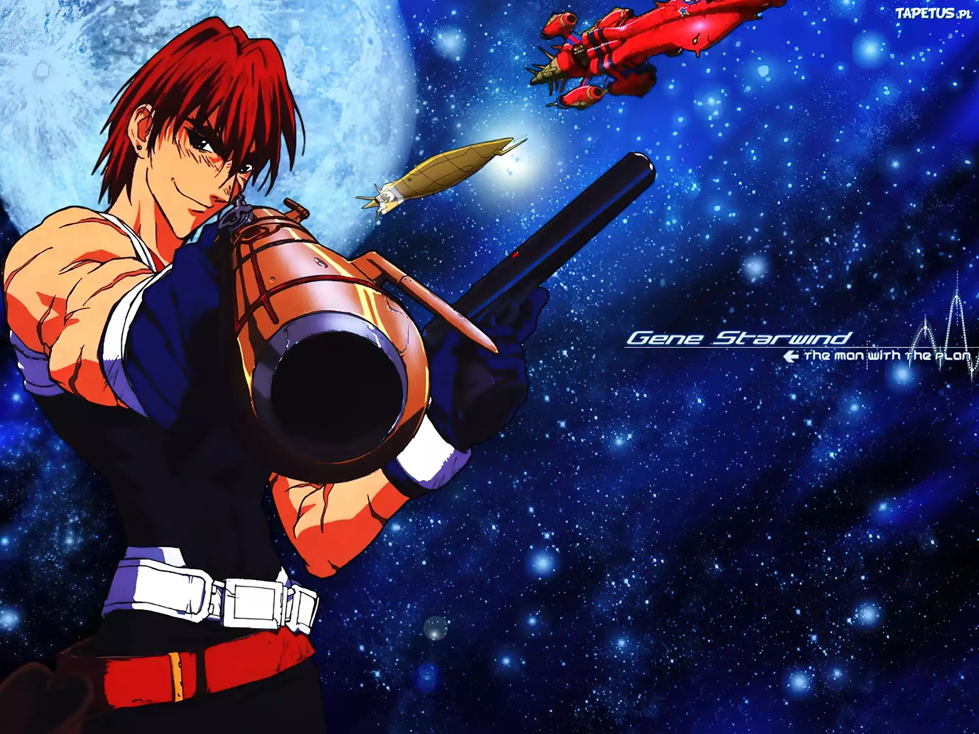 Outlaw Star, kosmos, facet, broń