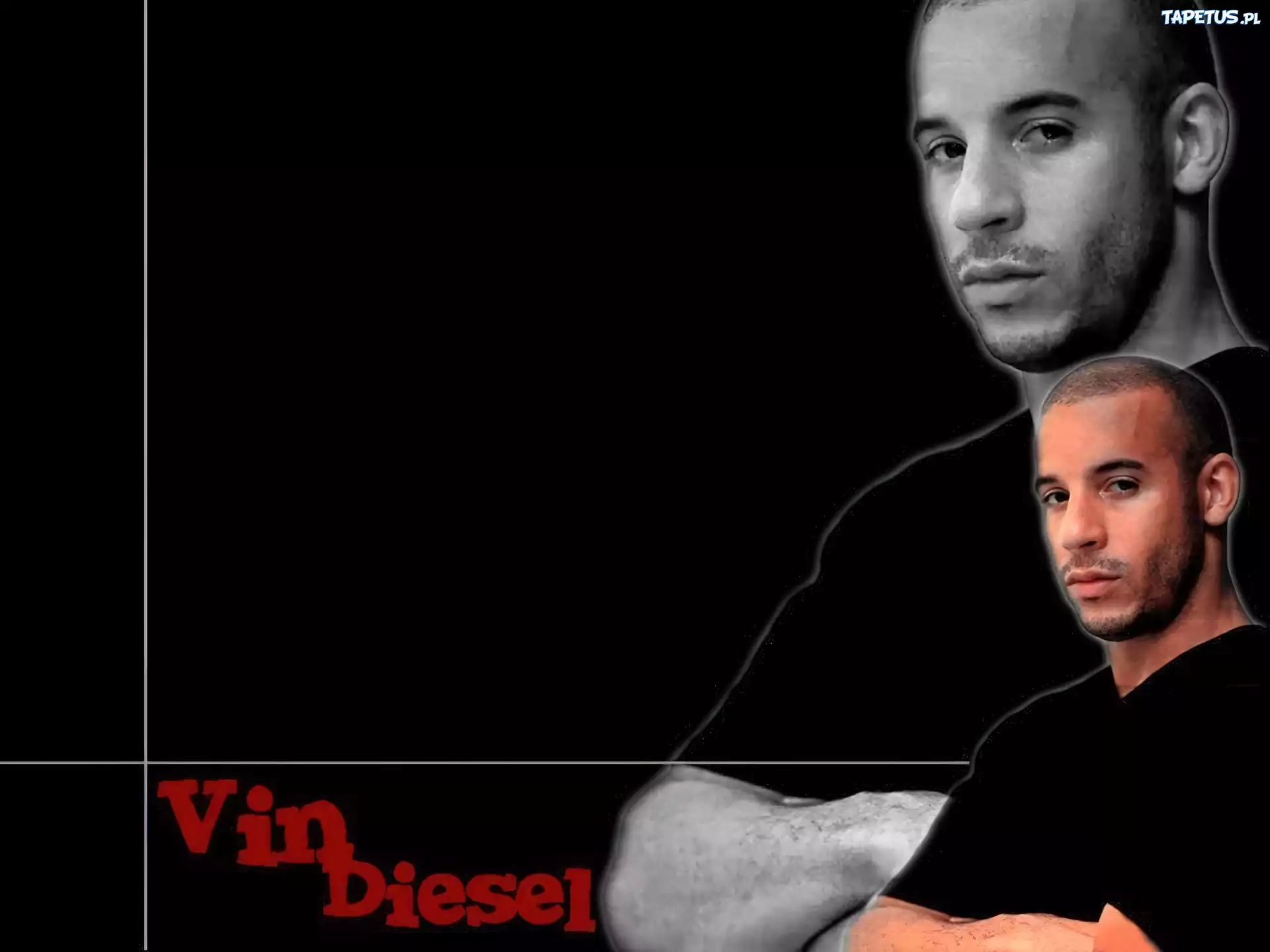 Vin Diesel, czarna koszulka