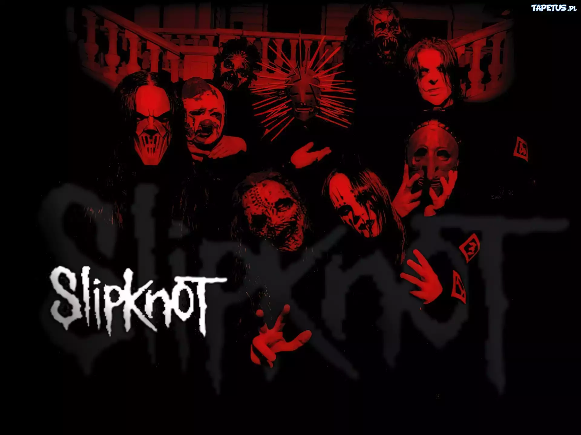 Slipknot, twarze, maski, ludzie