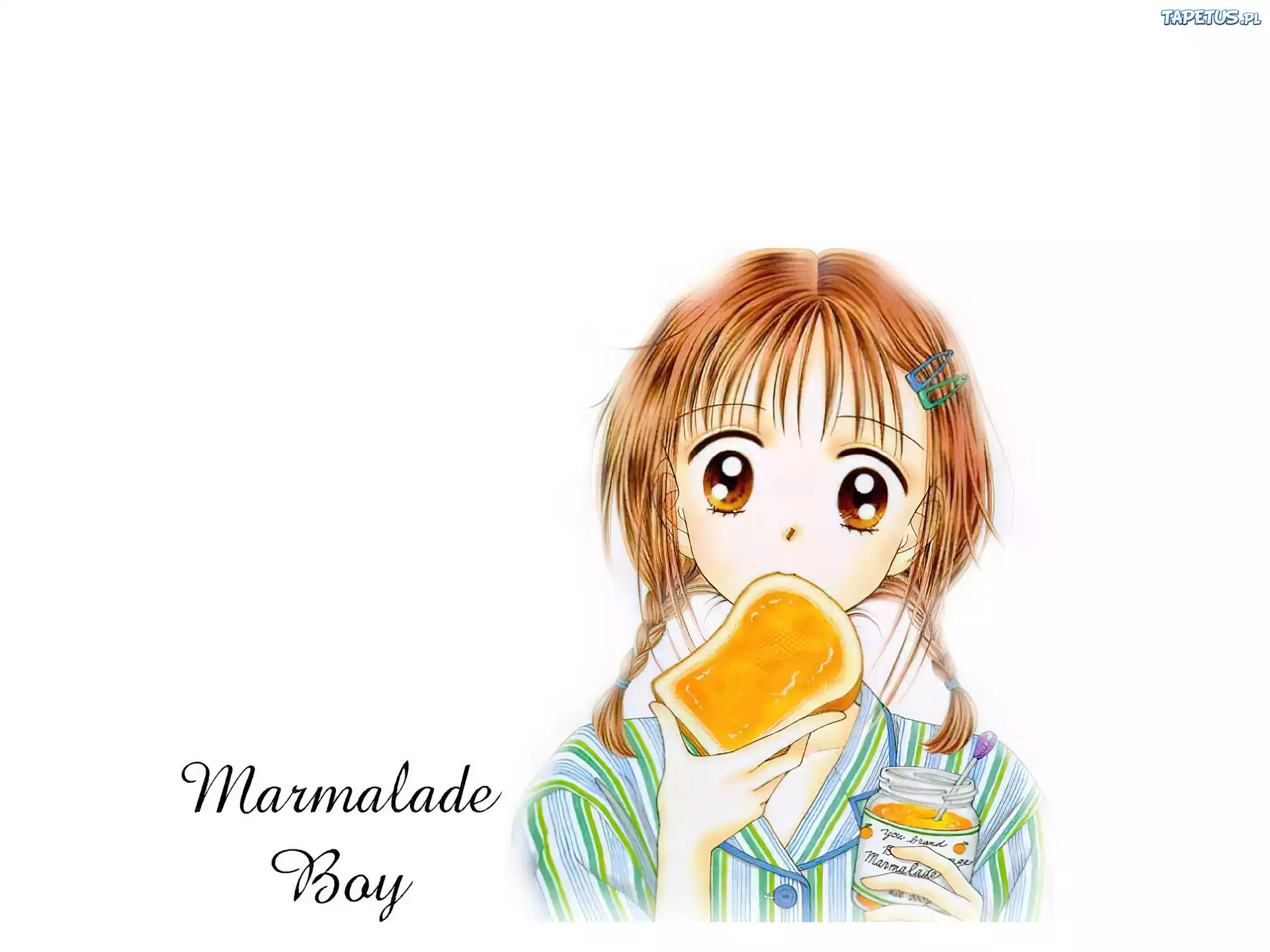 Marmalade Boy, chleb, dżem, dziecko