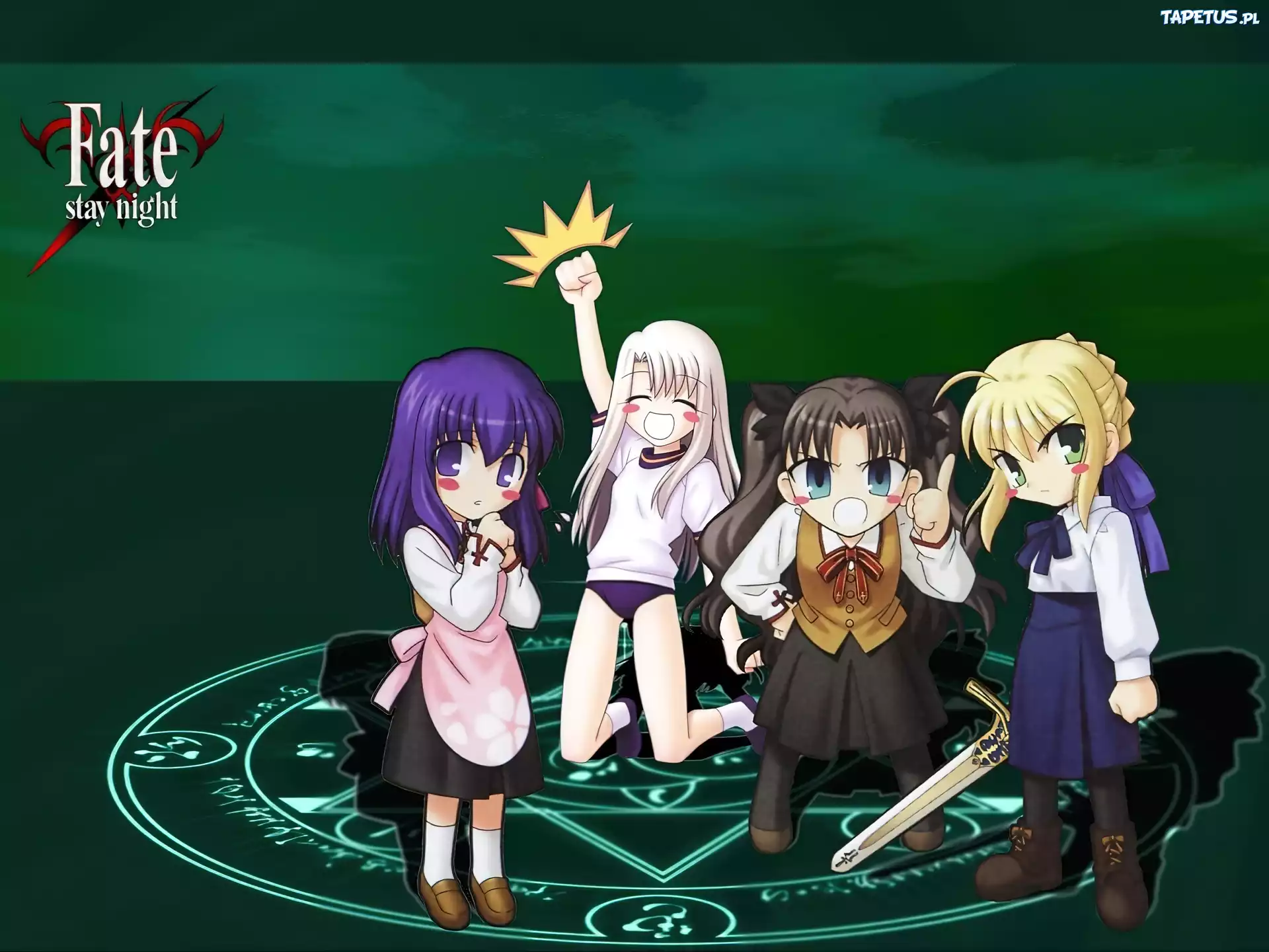 Fate Stay Night, napis, gwiazda, dzieci, dziewczynki